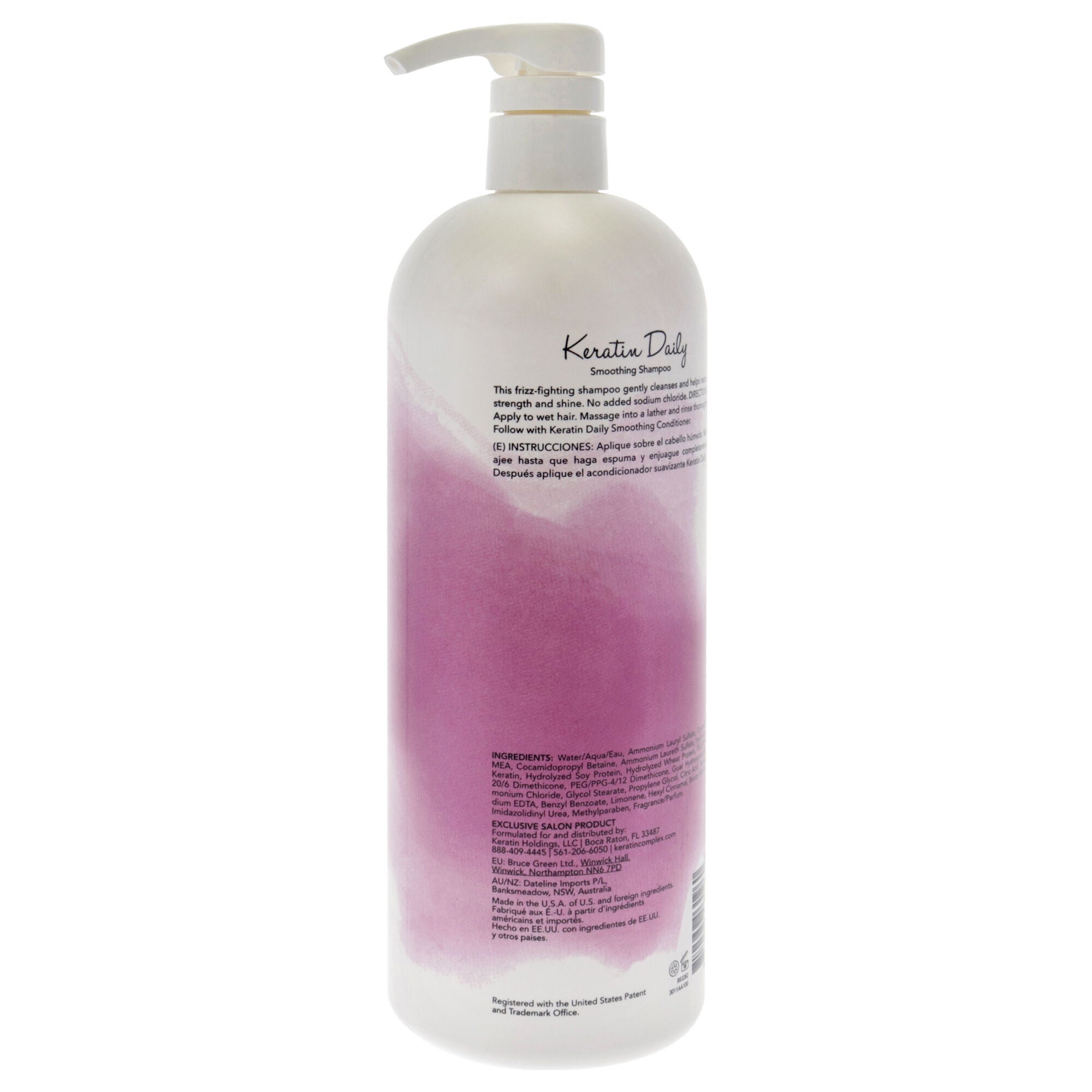 Keratin Daily Shampoo by Keratin Perfect for Unisex - 32 oz Shampoo, See Description, alternate image number 2