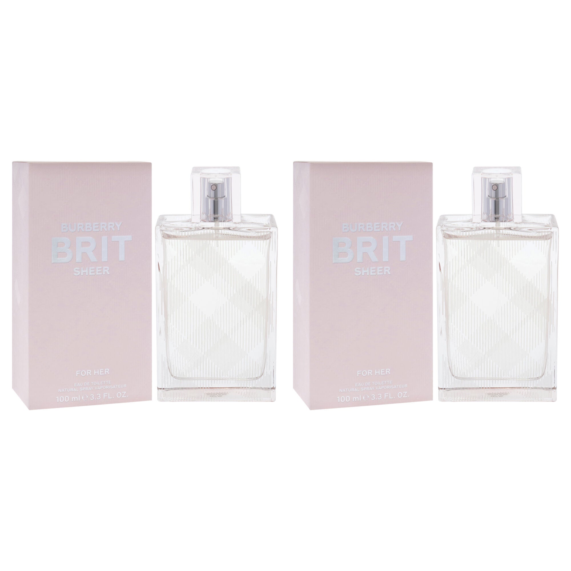 Burberry Brit Sheer by Burberry for Women - 3.3 oz EDT Spray - Pack of 2, Clear, alternate image number 2