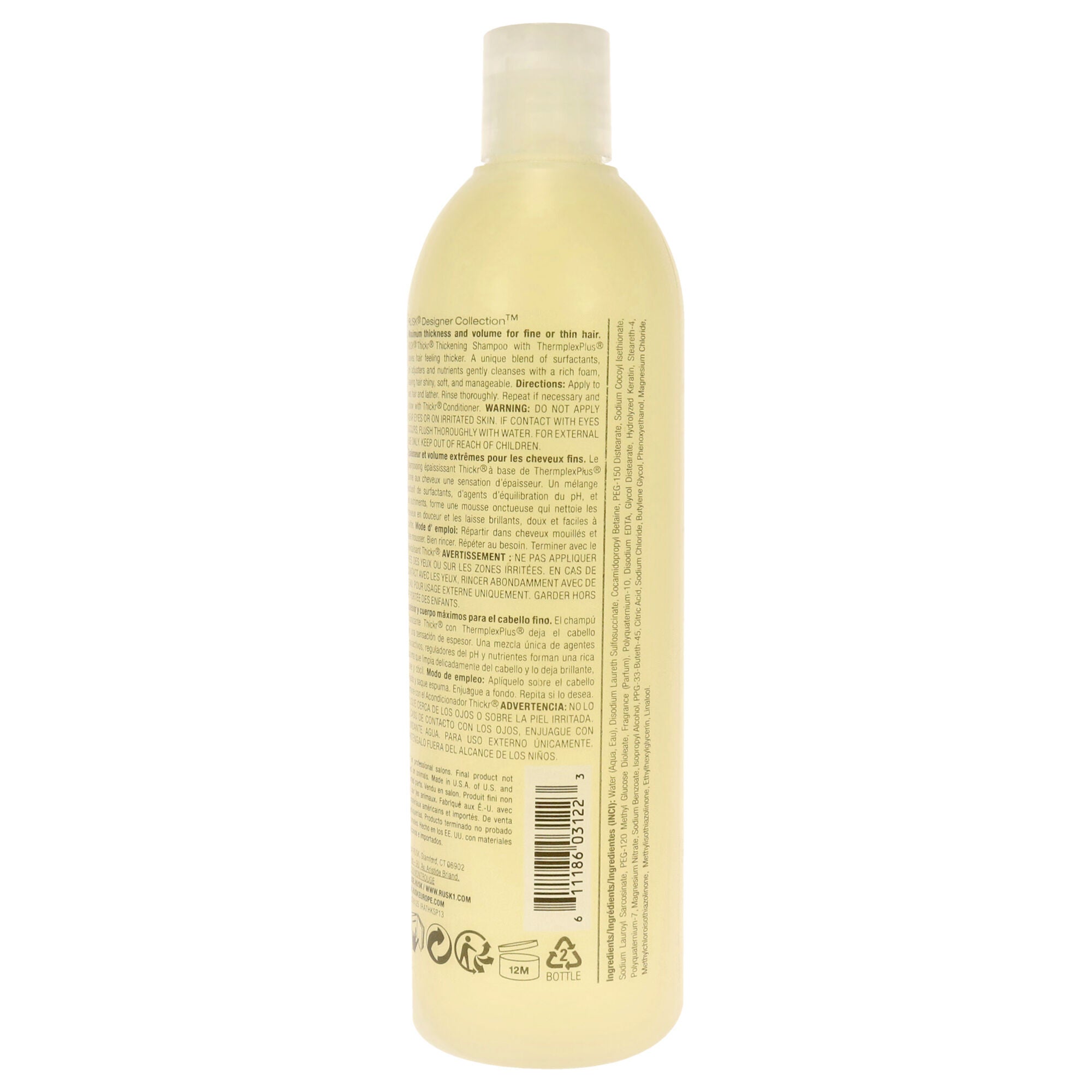 Thickr Thickening Shampoo by Rusk for Unisex - 13.5 oz Shampoo, See Description, alternate image number 2