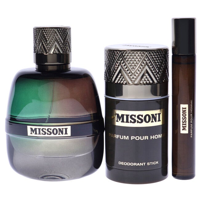 Missoni by Missoni for Men - 3 Pc Gift Set 3.4oz EDP Spray, 0.33oz EDP Spray, 2.5oz Deodorant Stick, NA, alternate image number null