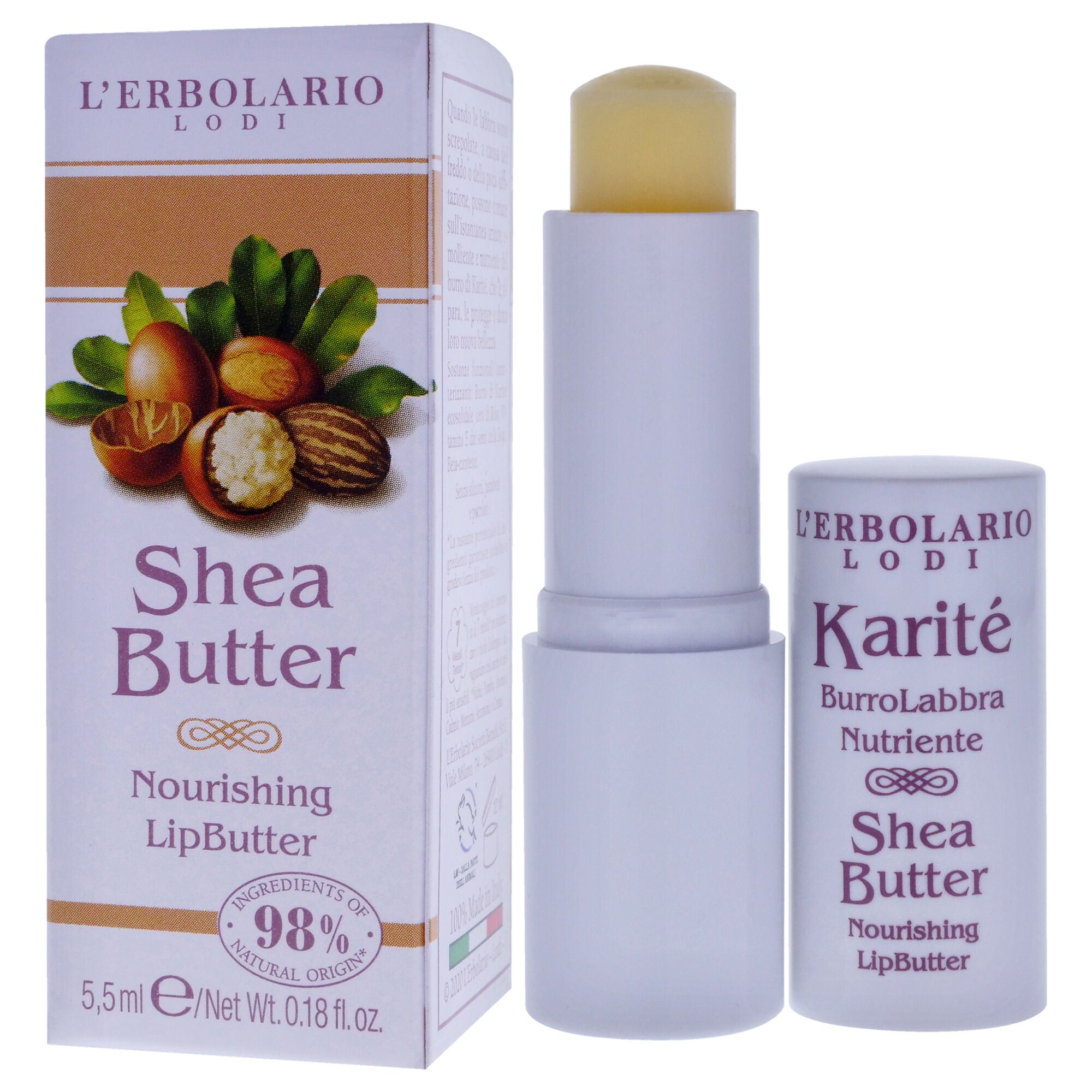 Nourishing Lips Butter - Shea Butter by LErbolario for Women - 0.18 oz Lip Balm, , alternate image number 7