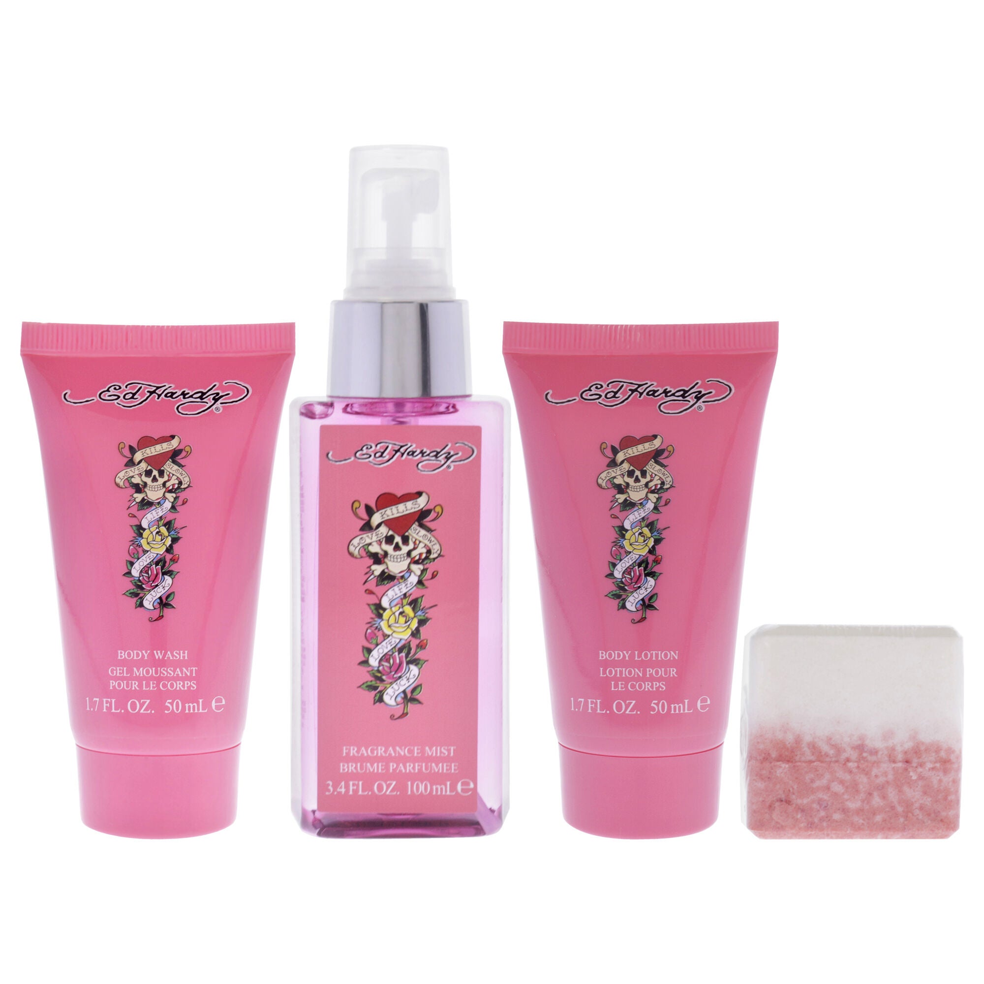 Ed Hardy by Christian Audigier for Women - 4 Pc Gift Set 3.4oz Body Mist, 1.7oz Body Lotion, 1.7oz Body Wash, 2.65oz Shower Steamer, See Description, alternate image number 4