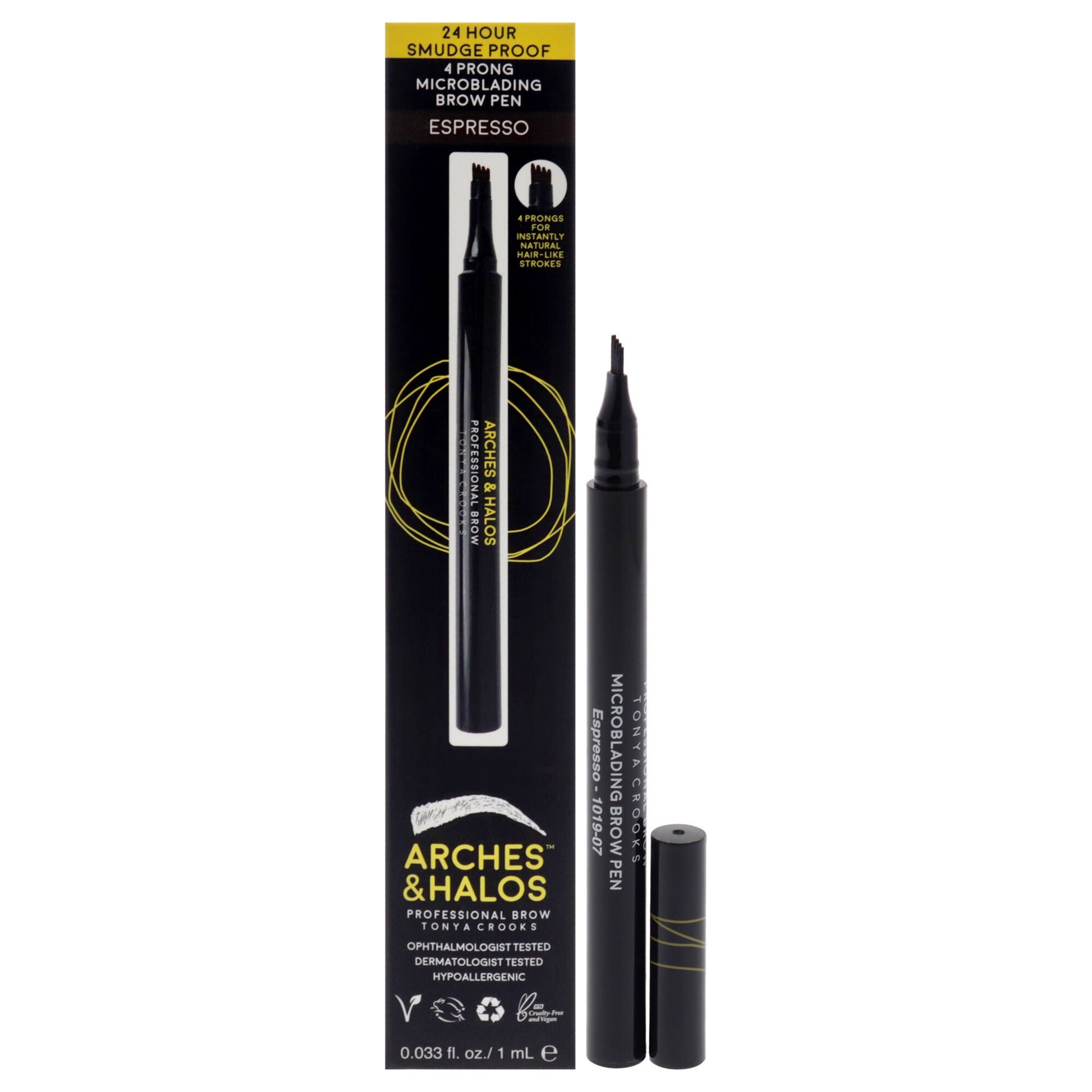 Microblading Brow Shaping Pen - Espresso by Arches and Halos for Women - 0.026 oz Eyebrow Pen, See Description, hi-res image number 0