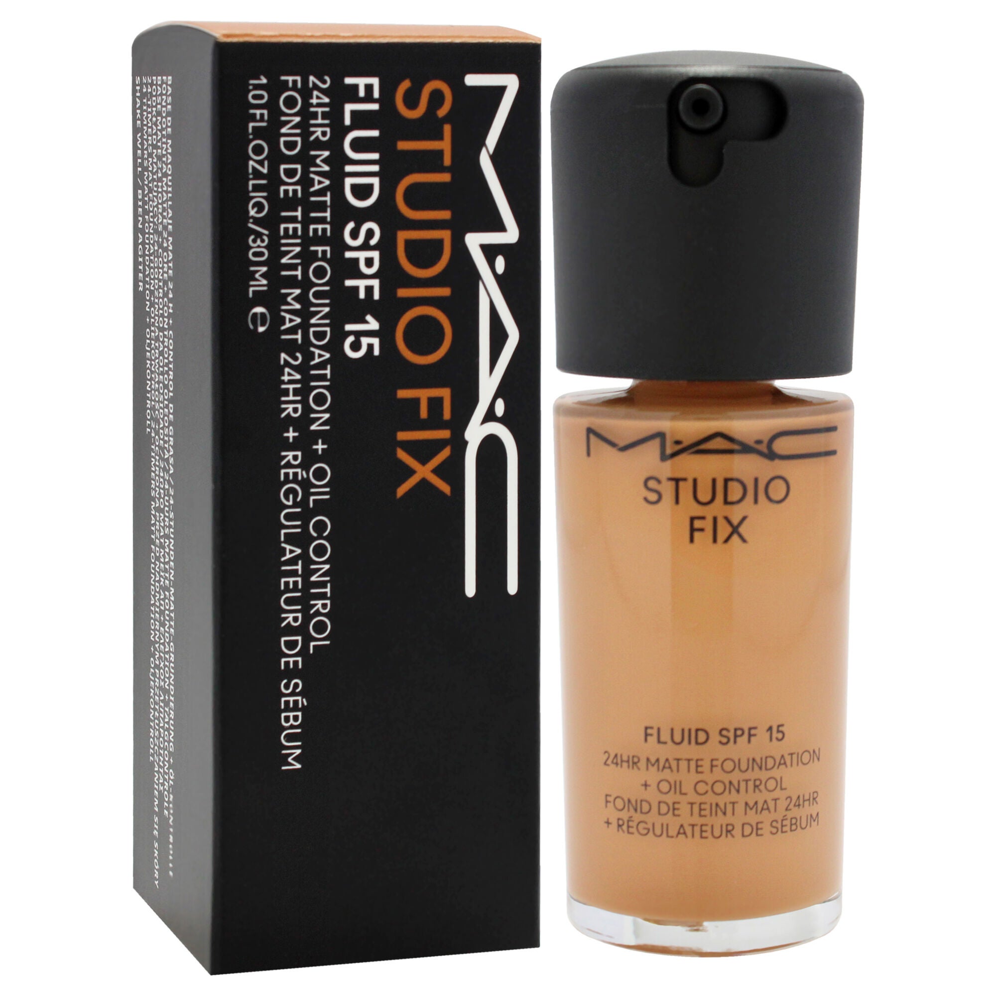 Studio Fix Fluid SPF 15 24Hr Matte Foundation Plus Oil Control - NC45 Bronze With Golden Undertone by MAC for Women - 1 oz Foundation, See Description, alternate image number 2