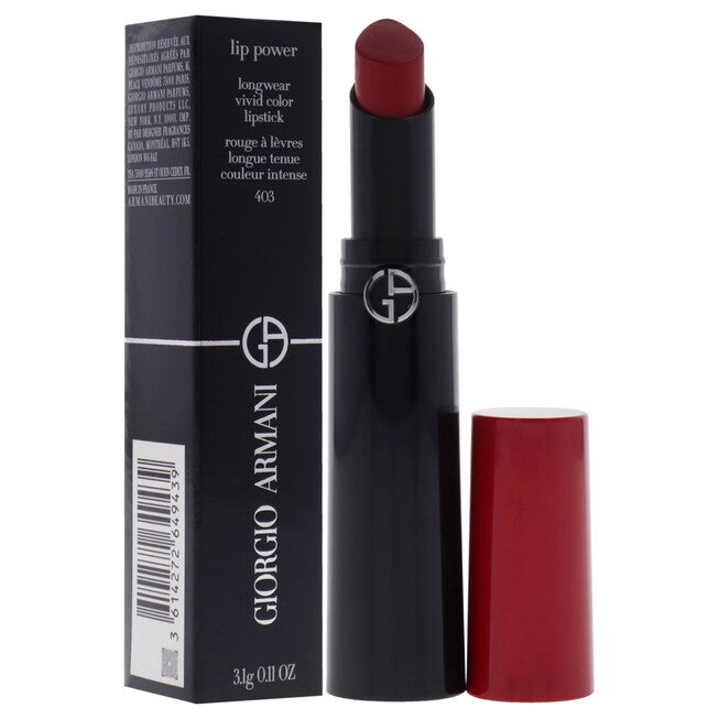 Lip Power Longwear Vivid Color Lipstick - 403 Fighter by Giorgio Armani for Women - 0.11 oz Lipstick, NA, alternate image number null