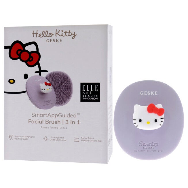 Hello Kitty Facial Brush 3 in 1 - Purple by Geske for Women - 1 Pc Brush, , alternate image number null