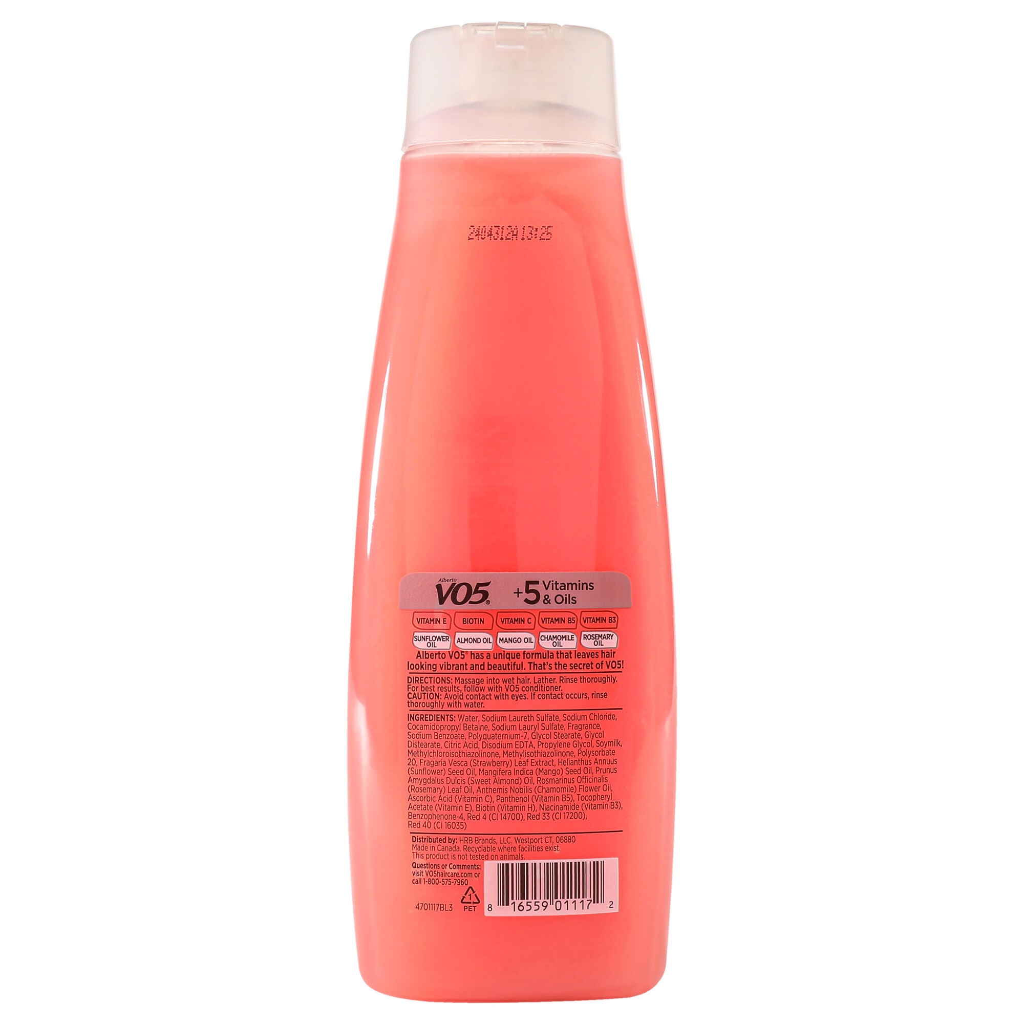Moisturizing Strawberries Cream Shampoo by Alberto VO5 for Unisex - 15 oz Shampoo, See Description, alternate image number 1