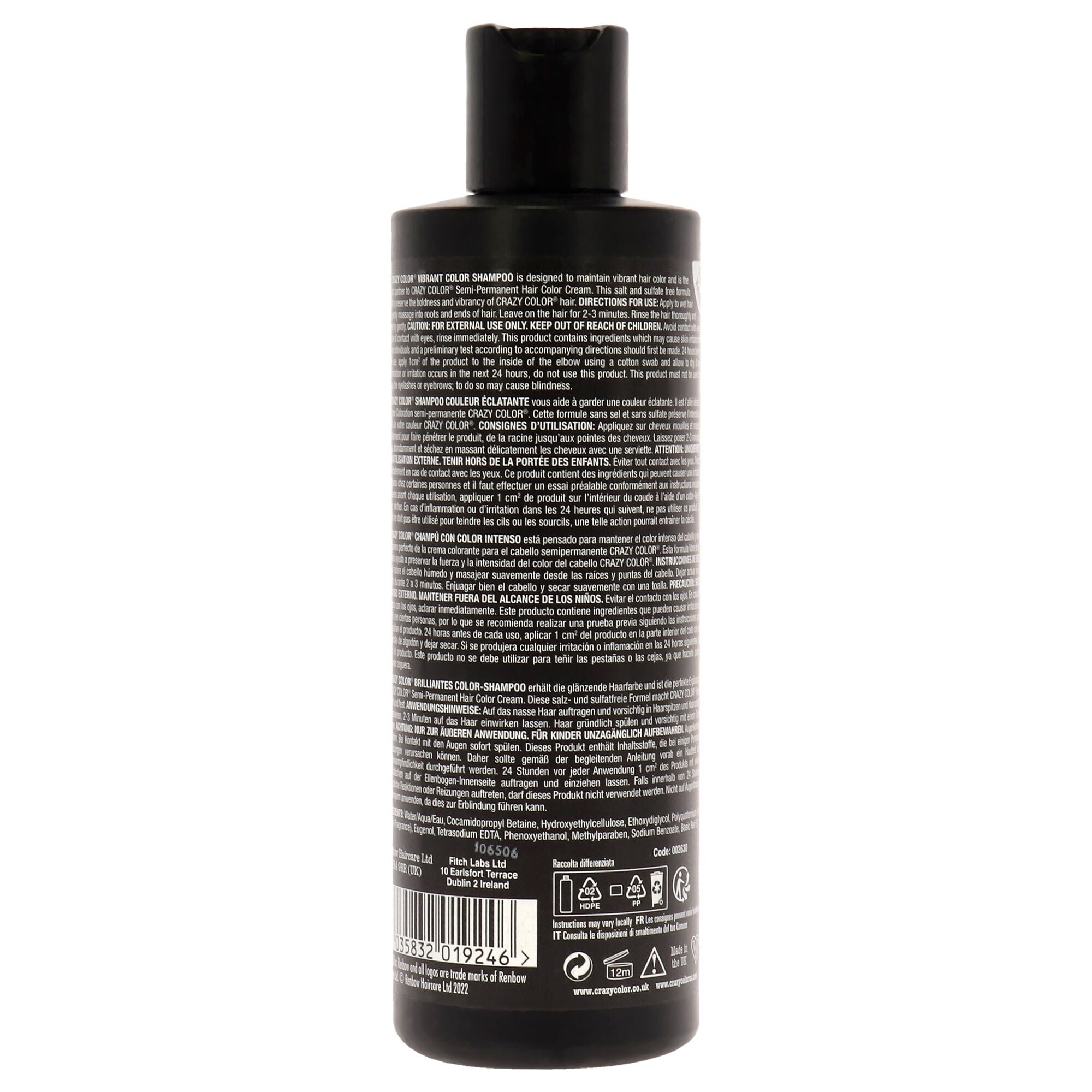 Vibrant Color Shampoo - Red by Crazy Color for Unisex - 8.45 oz Shampoo, See Description, alternate image number 2