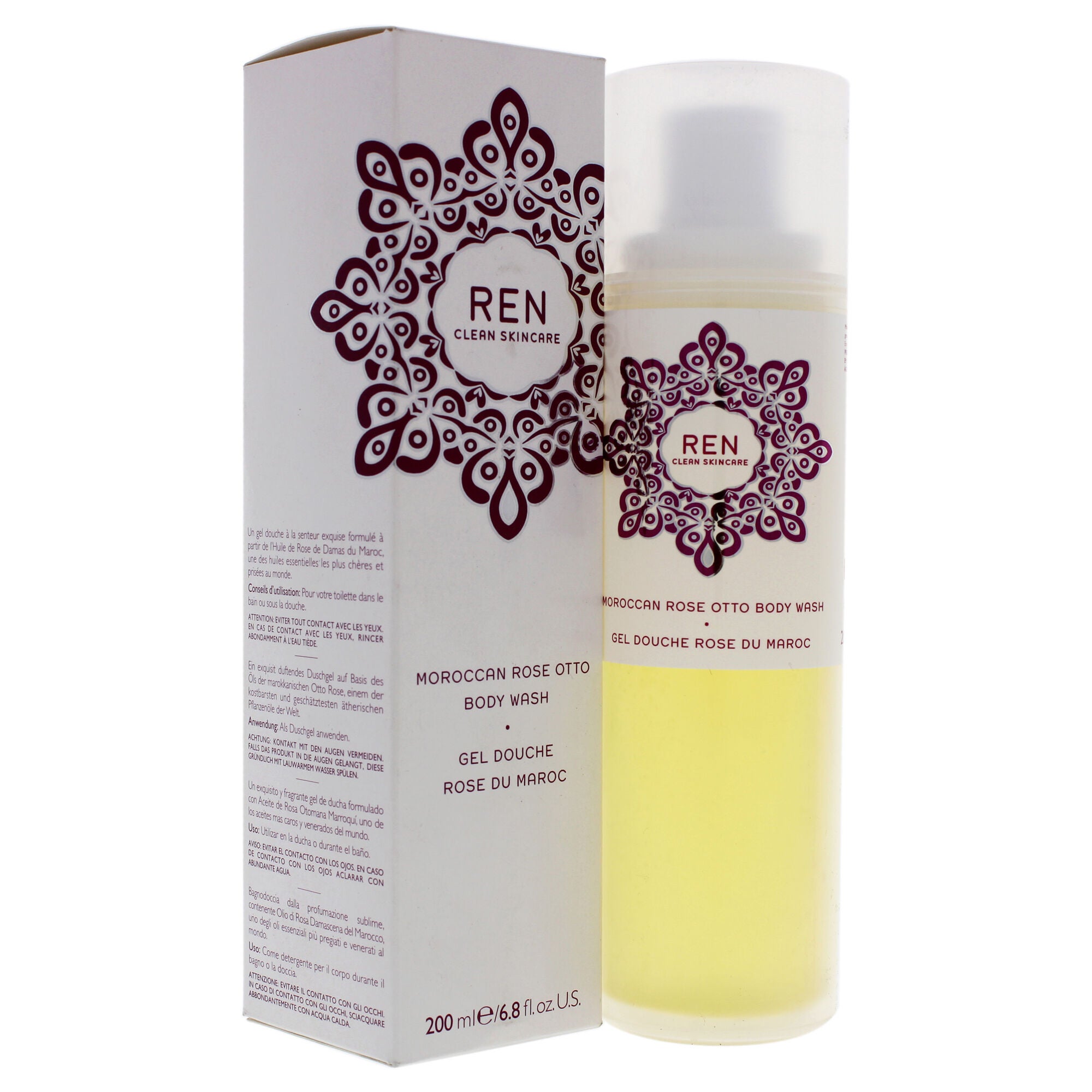 Moroccan Rose Otto Body Wash by REN for Unisex - 6.8 oz Body Wash, See Description, alternate image number 1