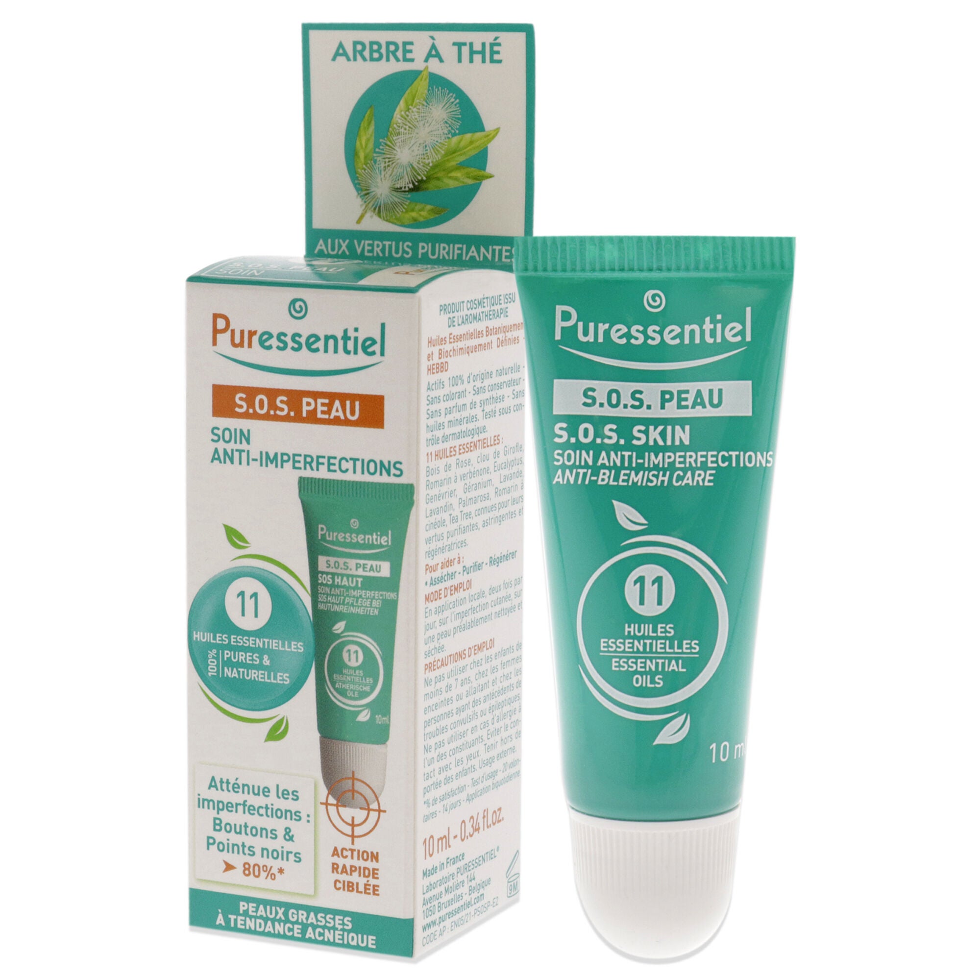 SOS Skin Anti-blemish Care by Puressentiel for Unisex - 0.34 oz Treatment, , alternate image number 7