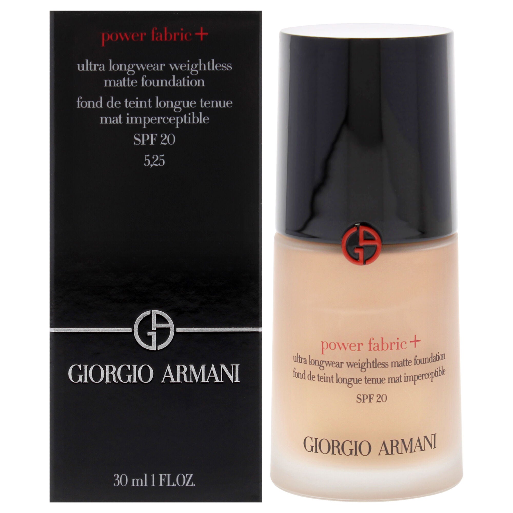 Power Fabric Longwear High Cover Foundation SPF 25 - 5.25 by Giorgio Armani for Women - 1 oz Foundation, See Description, hi-res image number 0