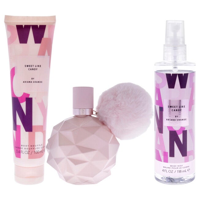 Sweet Like Candy by Ariana Grande for Women - 3 Pc Gift Set 3.4oz EDP Spray, 3.4oz Body Souffle, 4oz Body Mist, See Description, alternate image number 1