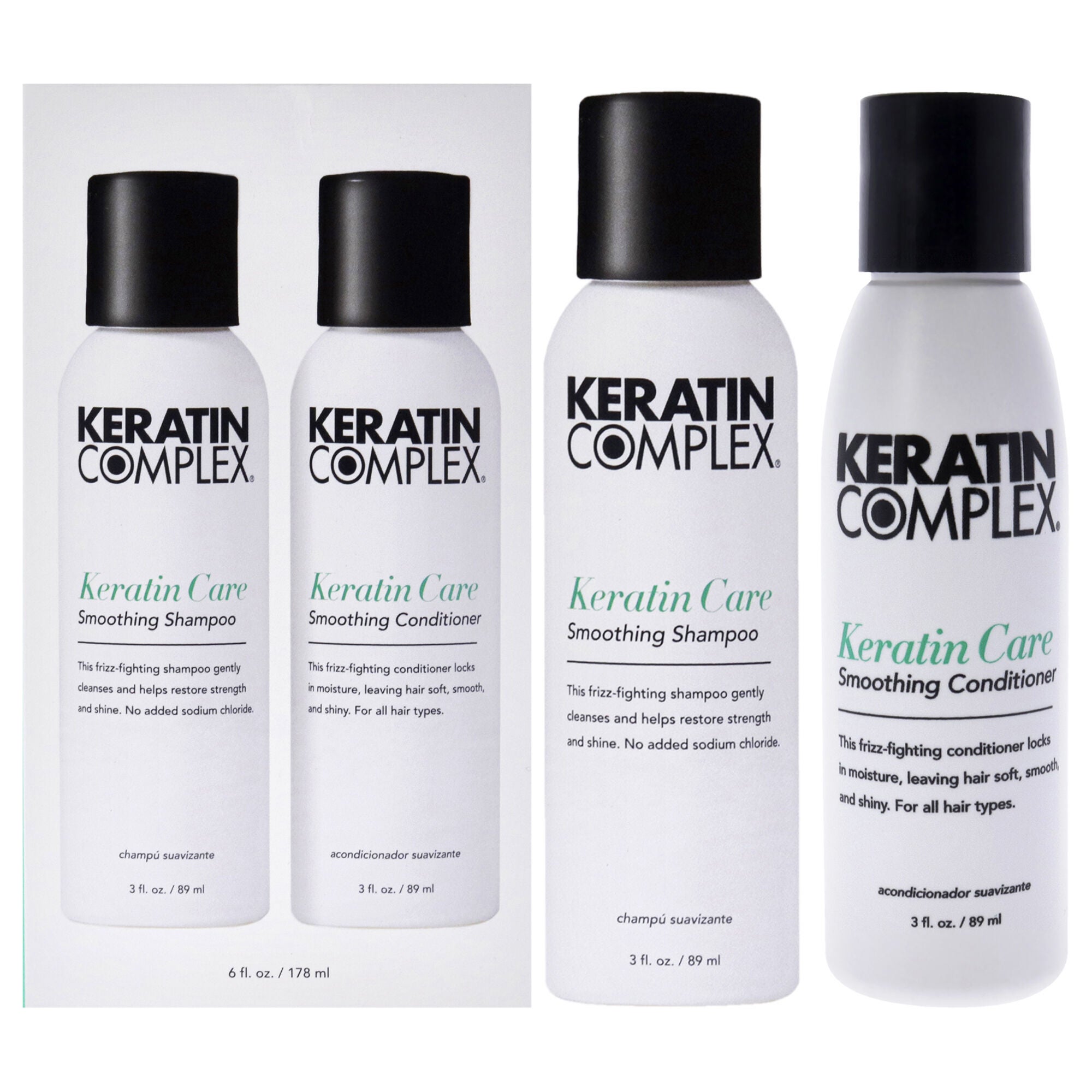 Keratin Complex Keratin Care Smoothing Kit by Keratin Complex for Unisex - 2 x 3 oz Shampoo, Conditioner, See Description, hi-res image number 0