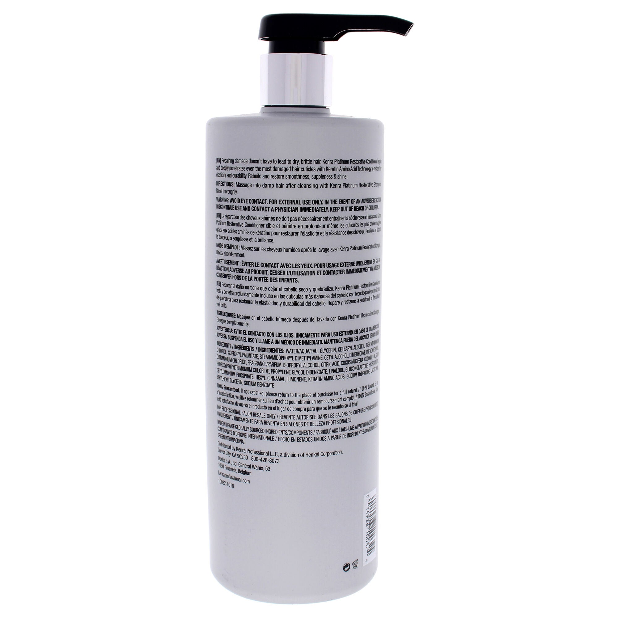 Platinum Restorative Conditioner by Kenra for Unisex - 31.5 oz Conditioner, See Description, alternate image number 1