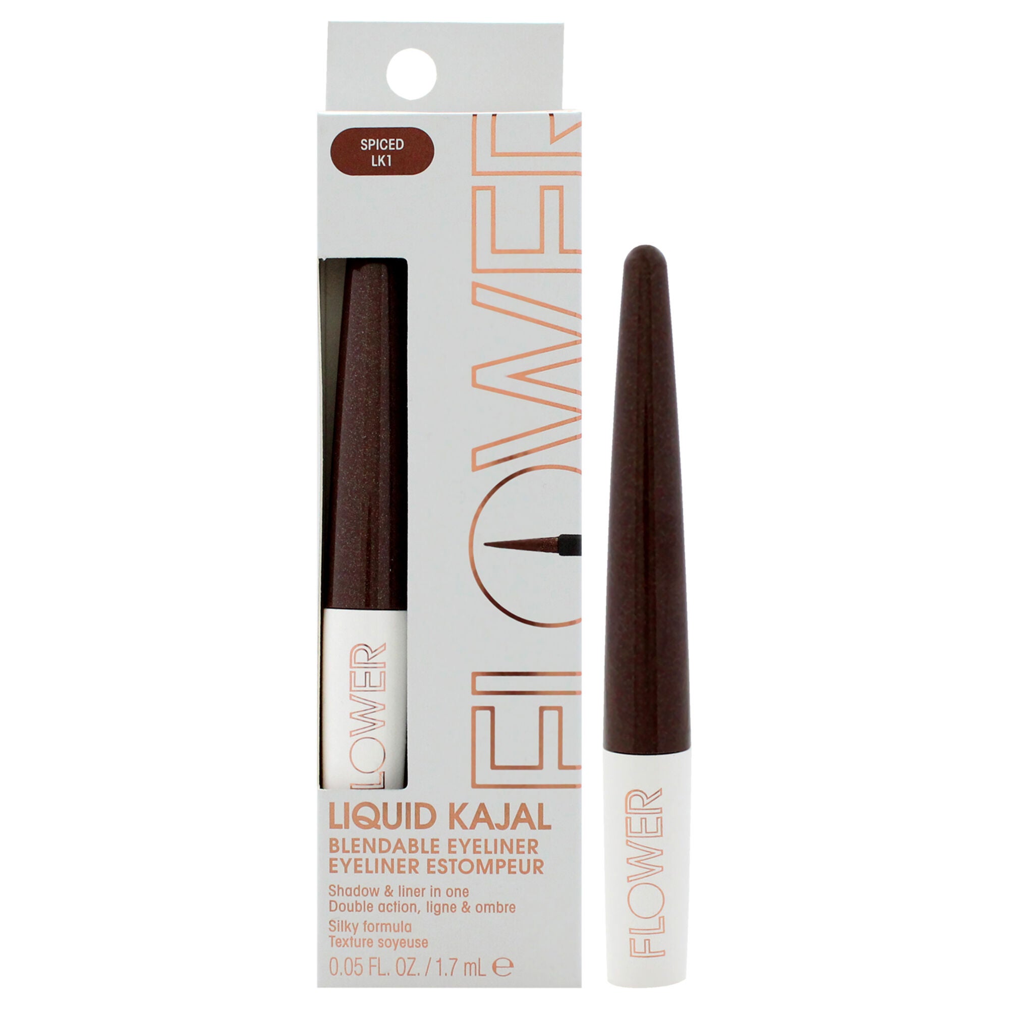 Liquid Kajal Blendable Eyeliner- LK1 Spiced by Flower Beauty for Women - 0.05 oz Eyeliner, See Description, hi-res image number 0