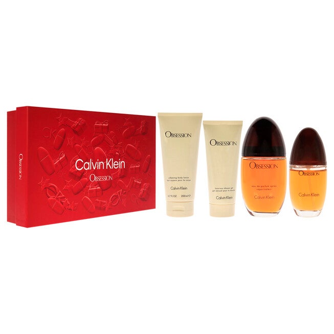 Obsession by Calvin Klein for Women - 4 Pc Gift Set 3.3oz EDP Spray, 0.5oz EDP Spray, 3.4oz Shower Gel, 6.7oz Body Lotion, , alternate image number null