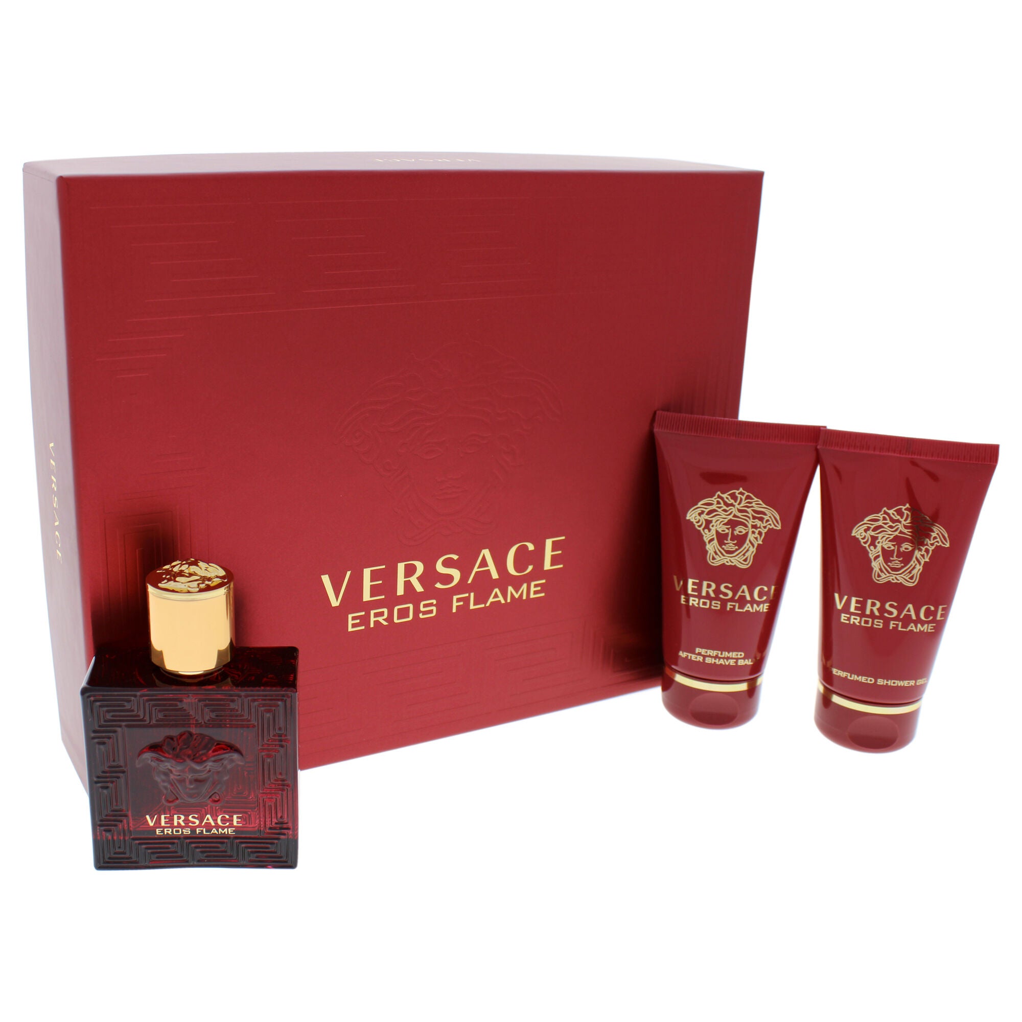 Eros Flame by Versace for Men - 3 Pc Gift Set 1.7oz EDP Spray, 1.7oz Shower Gel, 1.7oz After Shave Balm, See Description, alternate image number 2