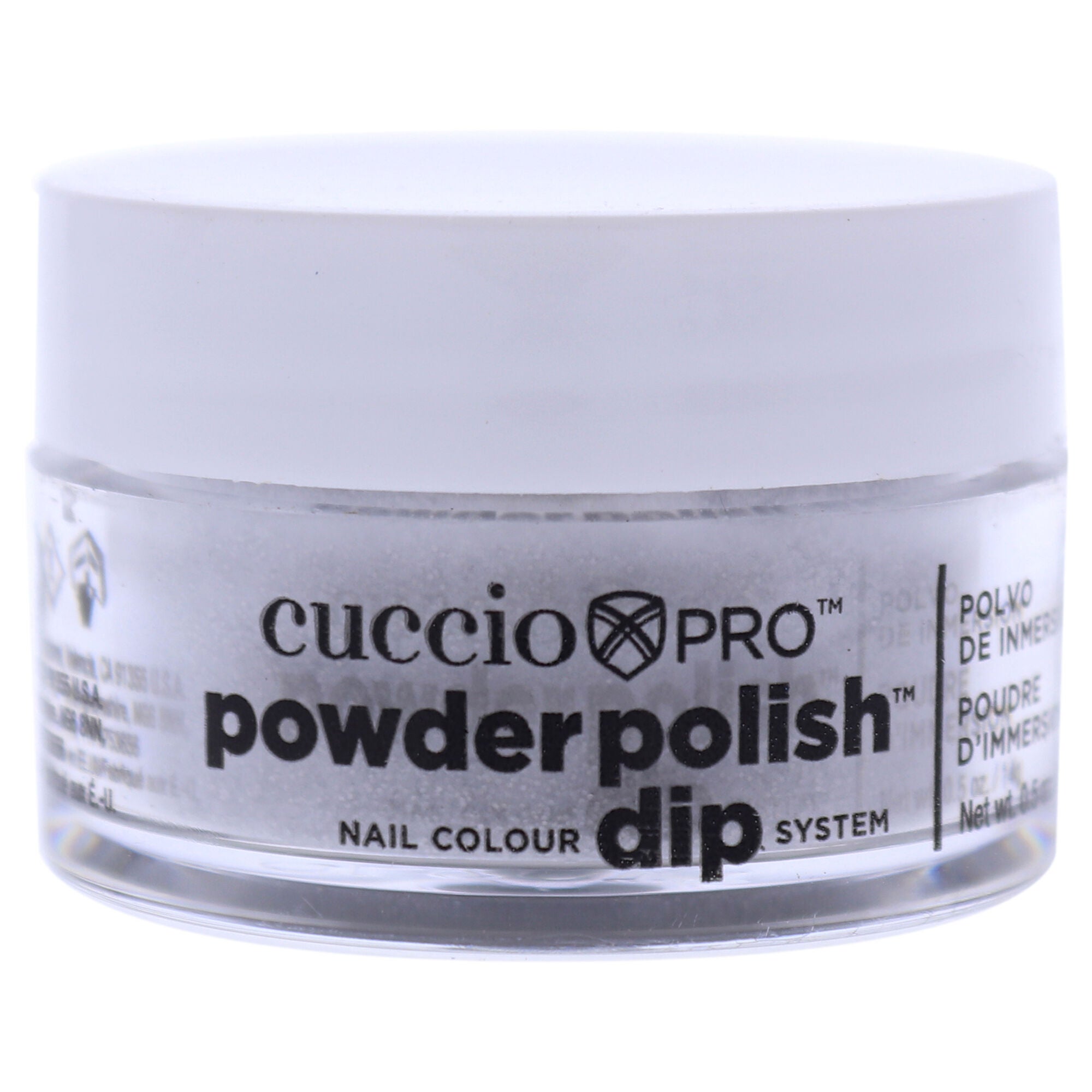 Pro Powder Polish Nail Colour Dip System - Platinum Silver Glitter by Cuccio Colour for Women - 0.5 oz Nail Powder, See Description, hi-res image number 0