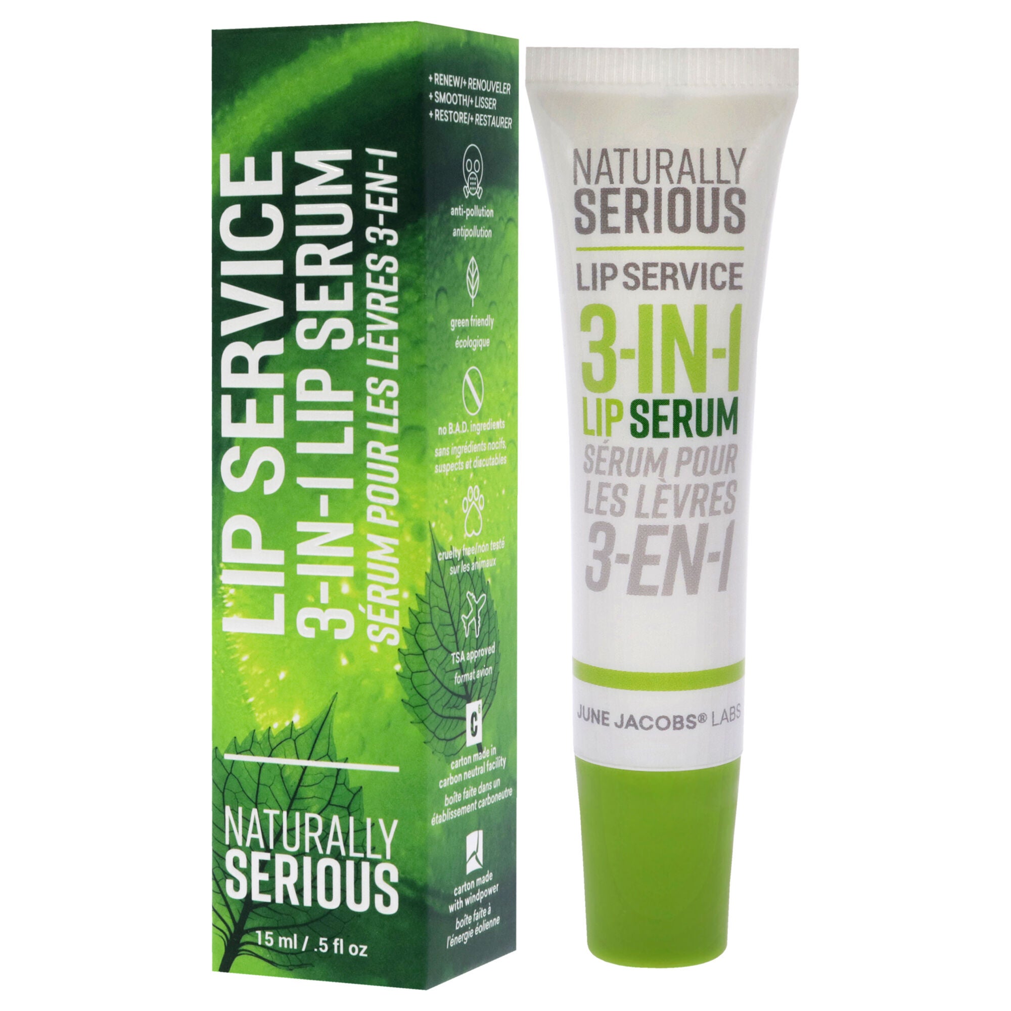 Lip Service 3-In-1 Lip Serum by Naturally Serious for Unisex - 0.5 oz Serum, See Description, alternate image number 3