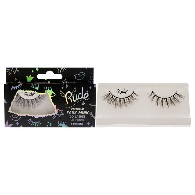 Essential Faux Mink 3D Lashes - Foxy by Rude Cosmetics for Women - 1 Pc Pair, NA, hi-res image number null
