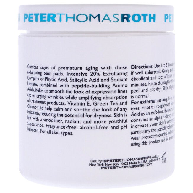 Peptide Skinjection Exfoliating Peel Pads - All Skin Types by Peter Thomas Roth for Unisex - 60 Pc Pads, See Description, alternate image number 2