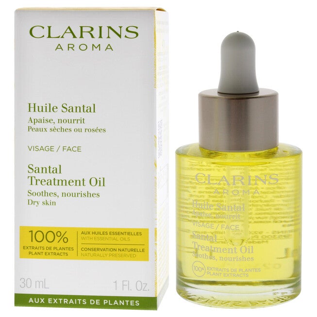 Santal Face Treatment Oil - Dry Skin by Clarins for Unisex - 1 oz Treatment, NA, alternate image number null