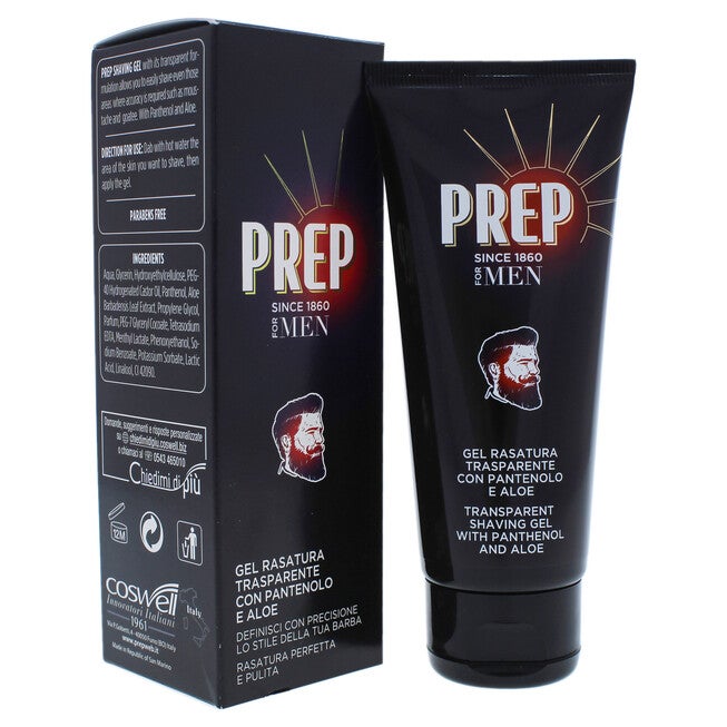 Transparent Shaving Gel with Panthenol and Aloe by Prep for Men - 3.4 oz Shaving Gel, NA, alternate image number null