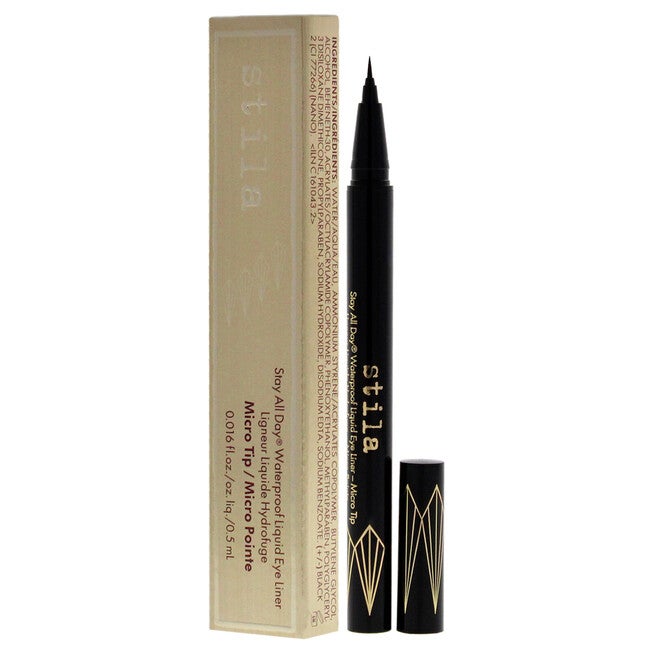 Stay All Day Waterproof Liquid Eye Liner Micro Tip - Intense Black by Stila for Women - 0.016 oz Eyeliner, NA, alternate image number null