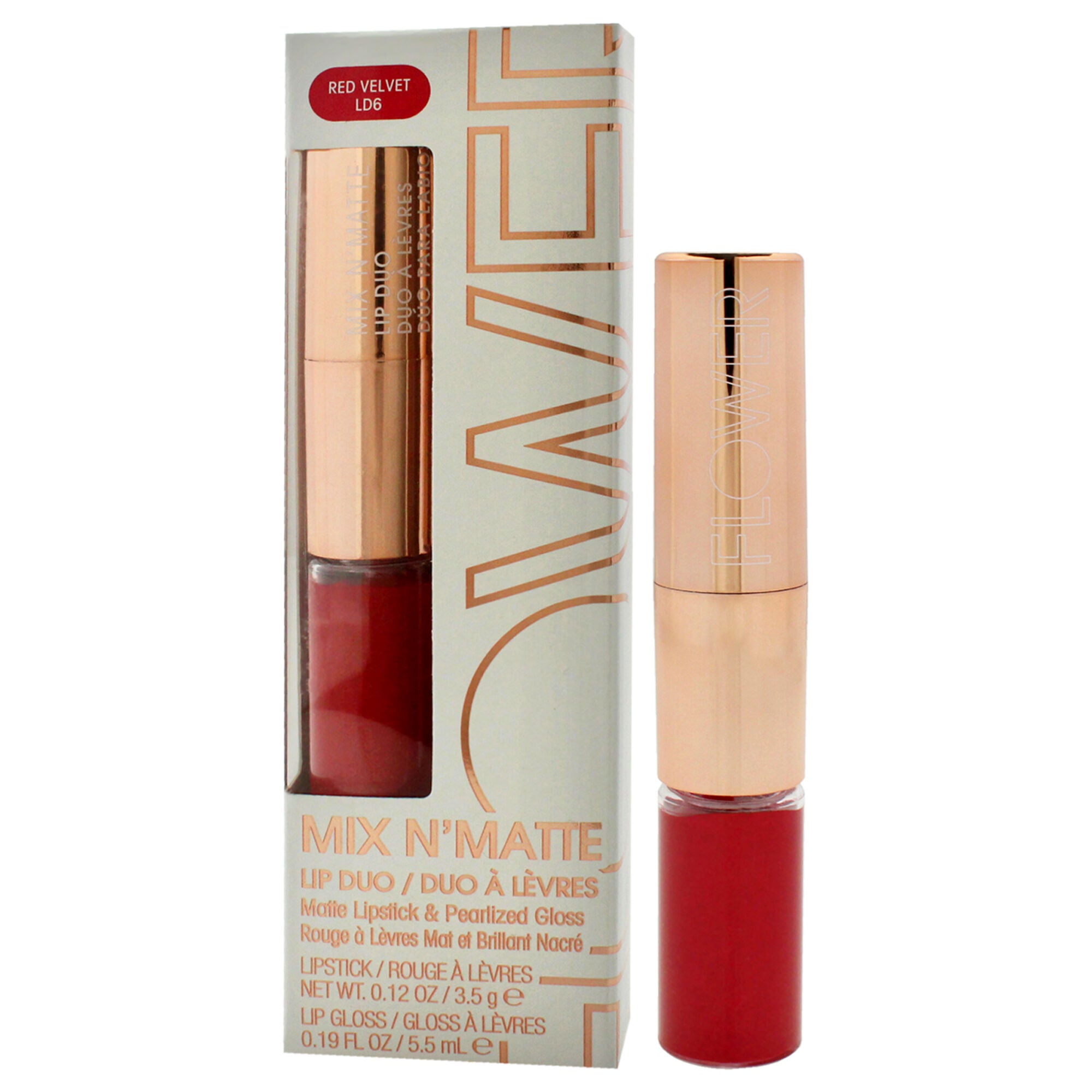 Mix N Matte Lip Duo - LD6 Red Velvet by Flower Beauty for Women - 1 Pc 0.12 oz Lipstick, 0.19 oz Lip Gloss, See Description, alternate image number 3