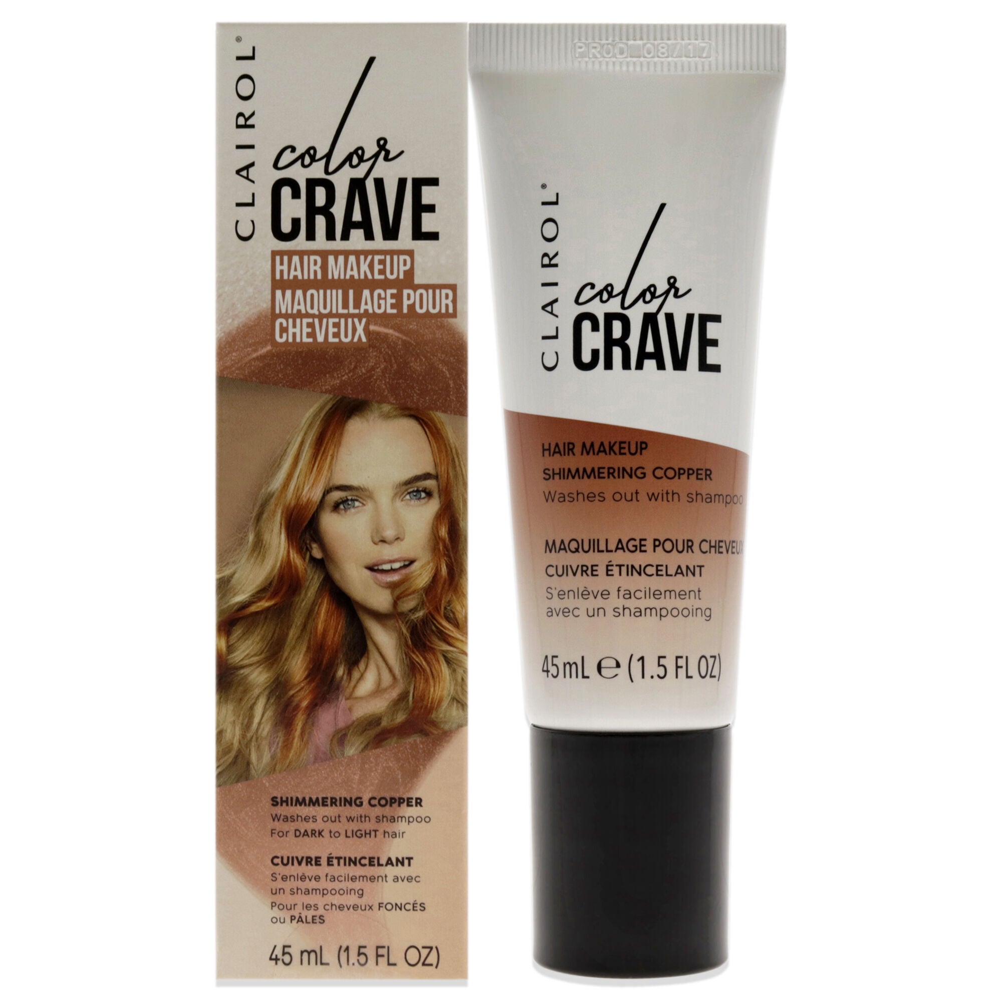 Color Crave Hair Makeup - Shimmering Copper by Clairol for Unisex - 1.5 oz Hair Color, See Description, hi-res image number 0