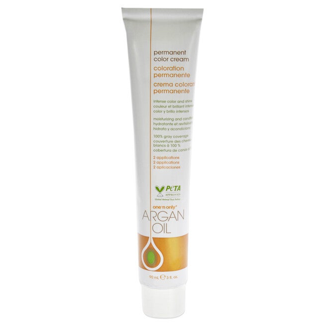 Argan Oil Permanent Color Cream - 7A Medium Ash Blonde by One n Only for Unisex - 3 oz Hair Color, NA, alternate image number null