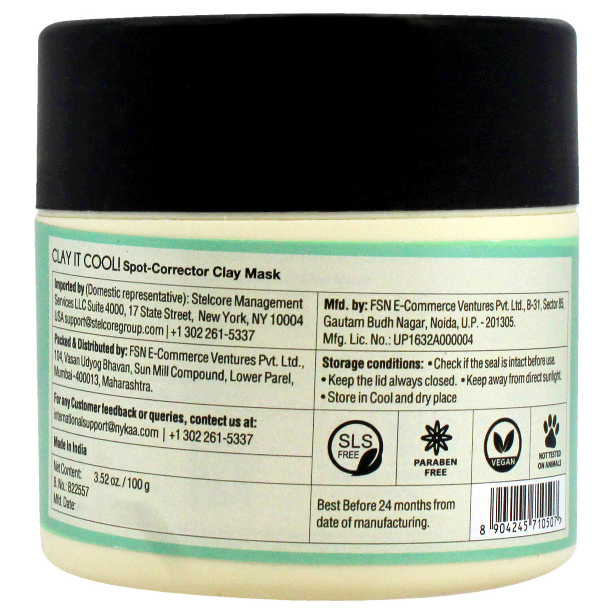 Clay It Cool Clay Mask - Spot Corrector by Nykaa Naturals for Women - 3.4 oz Mask, , alternate image number 3