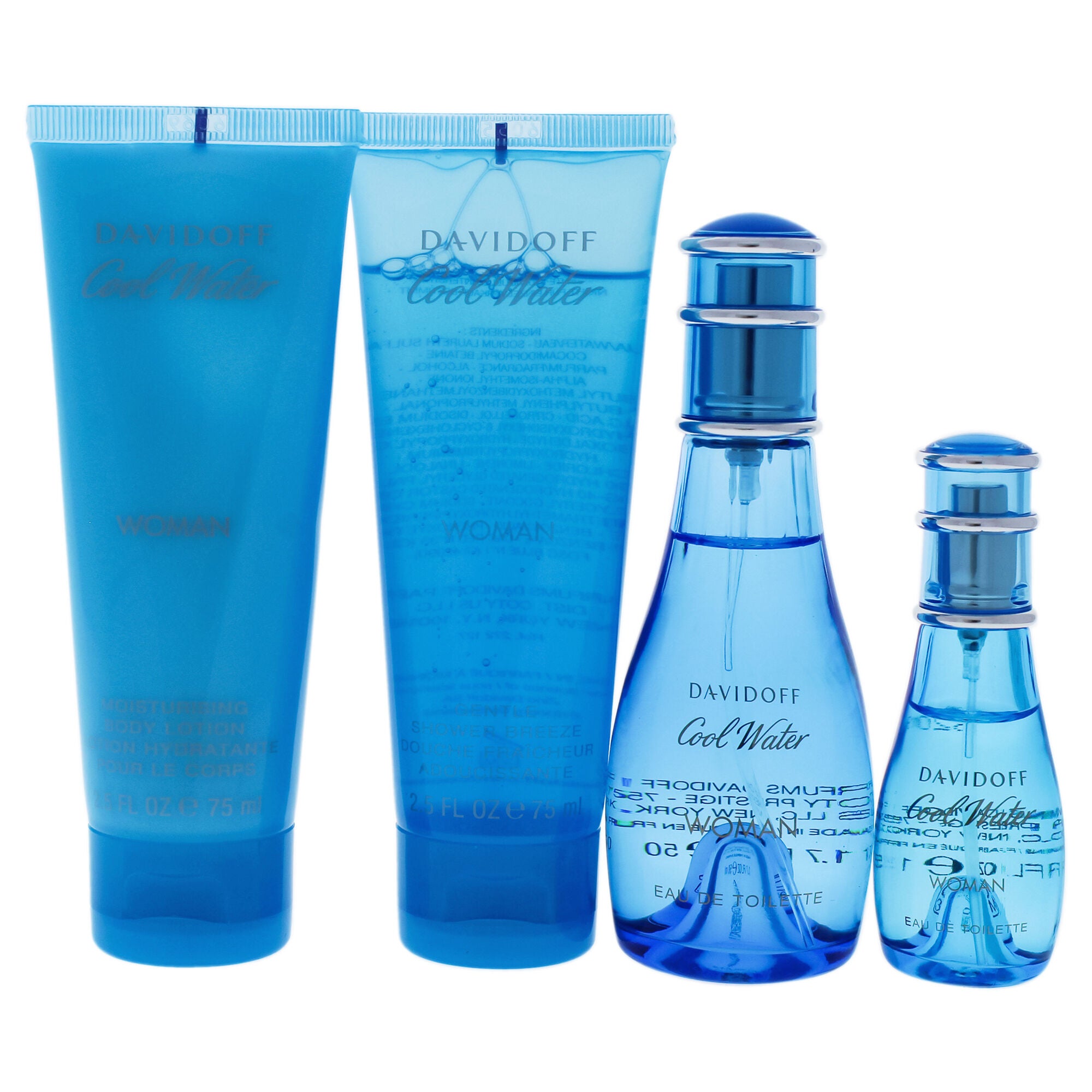 Cool Water by Davidoff for Women - 4 Pc Gift Set 1.7oz EDT Spray, 2.5oz Gentle Shower Breeze, 2.5oz Moisturizing Body Lotion, 0.5oz EDT Spray, , alternate image number 5