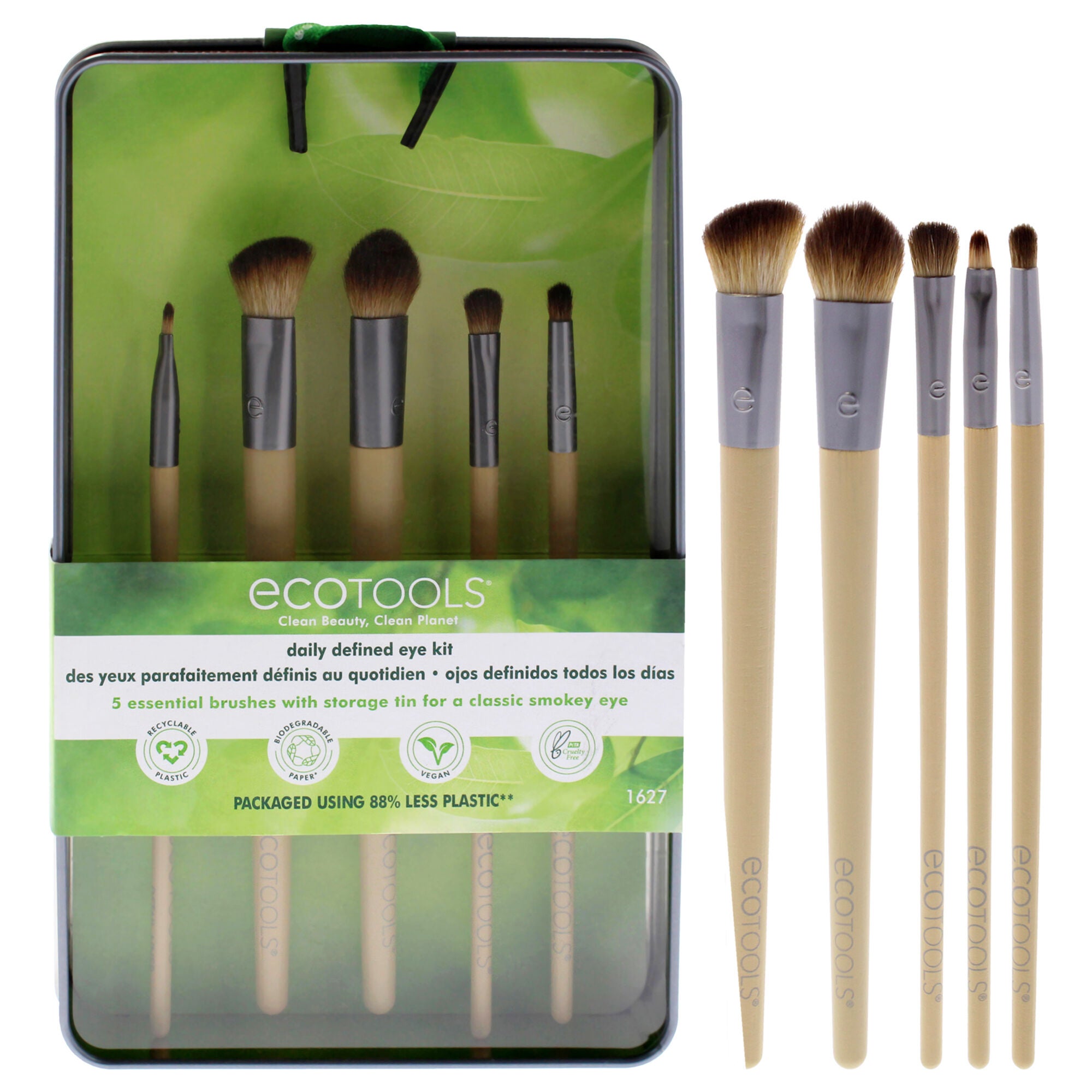 Daily Defined Eye Brush Kit by Ecotools for Women - 5 Pc, See Description, hi-res image number 0