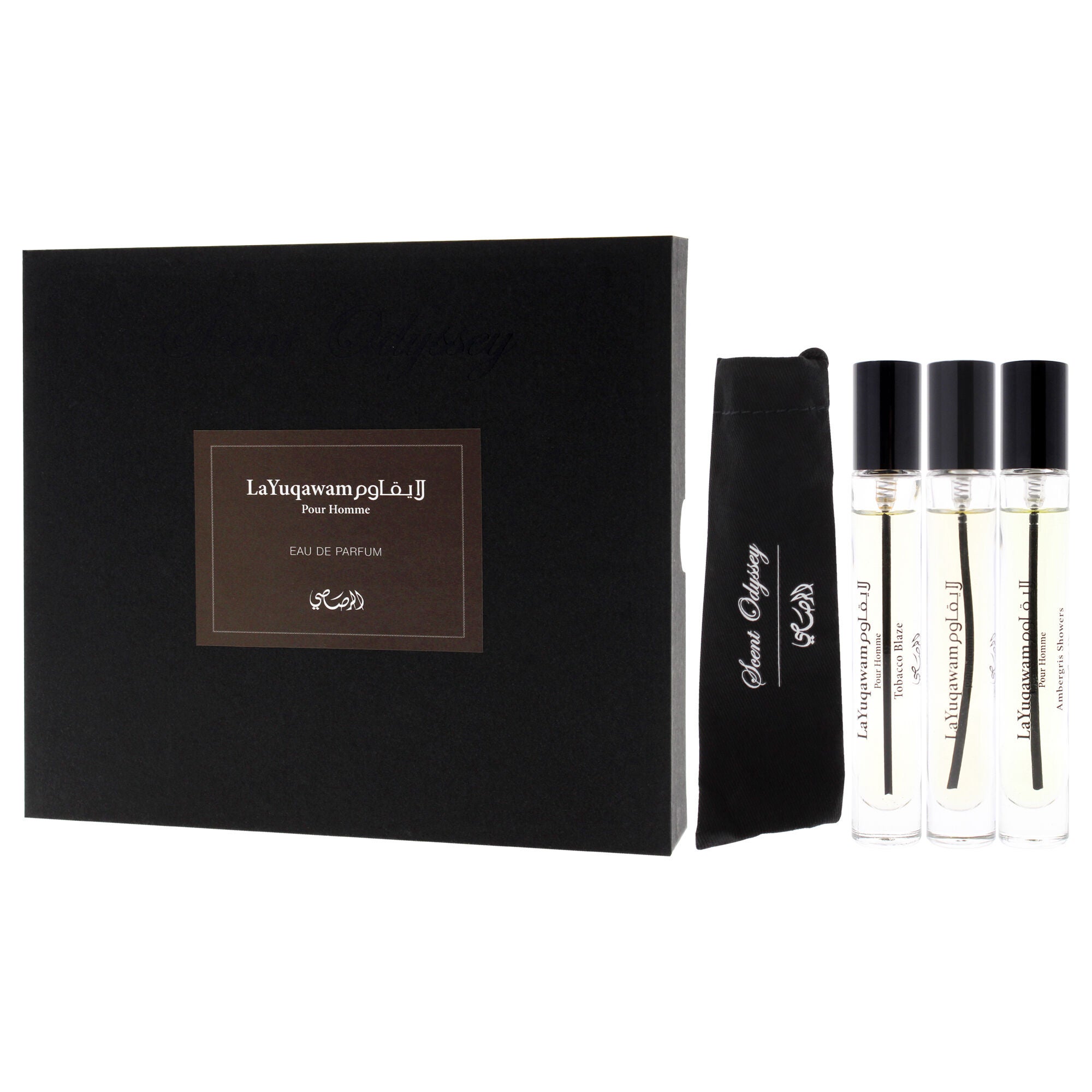 Scent Odyssey - La Yuqawam by Rasasi for Men - 3 Pc Mini Gift Set 0.25oz, See Description, alternate image number 3