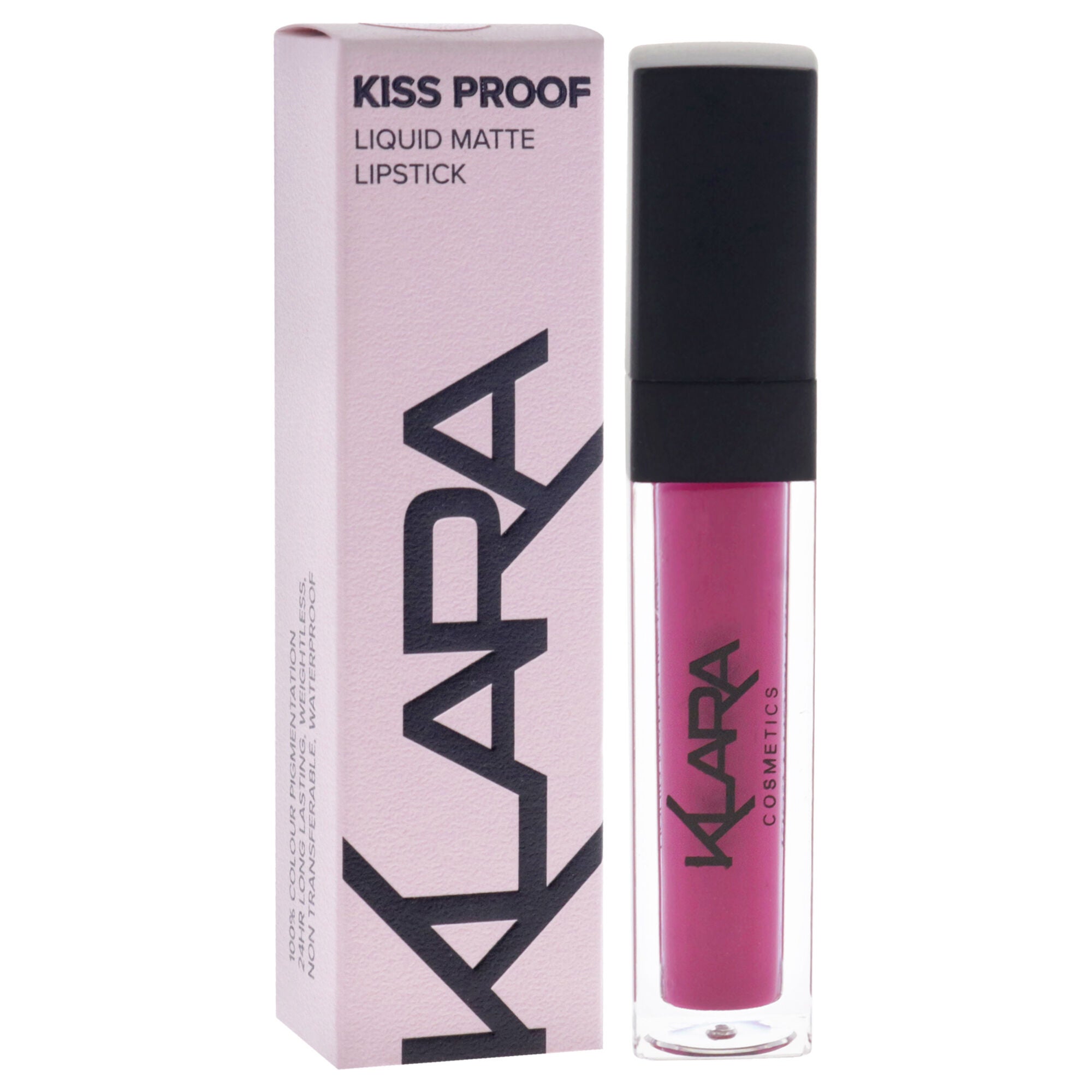 Kiss Proof Lipstick Liquid Matte - 8 Fuchsia Pop by Klara for Women - 0.27 oz Lipstick, See Description, alternate image number 1
