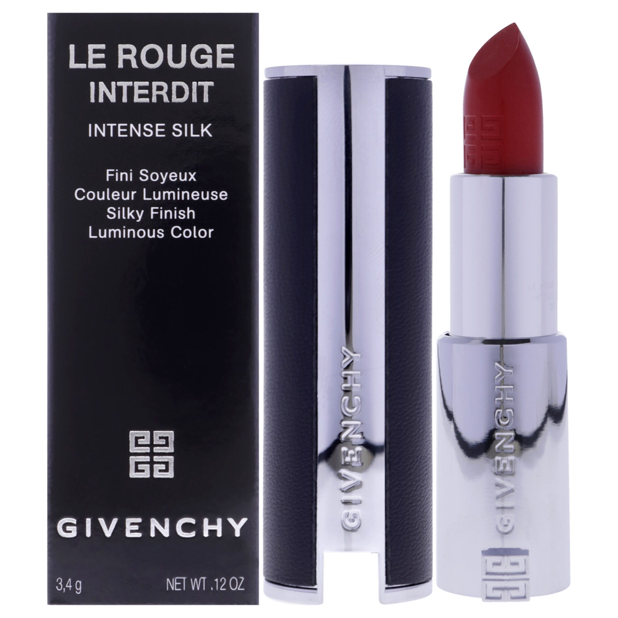 Le Rouge Interdit Intense Silk Lipstick 306 Carmin Escarpin by Givenchy for Women 0.12 oz Lipstick King Size