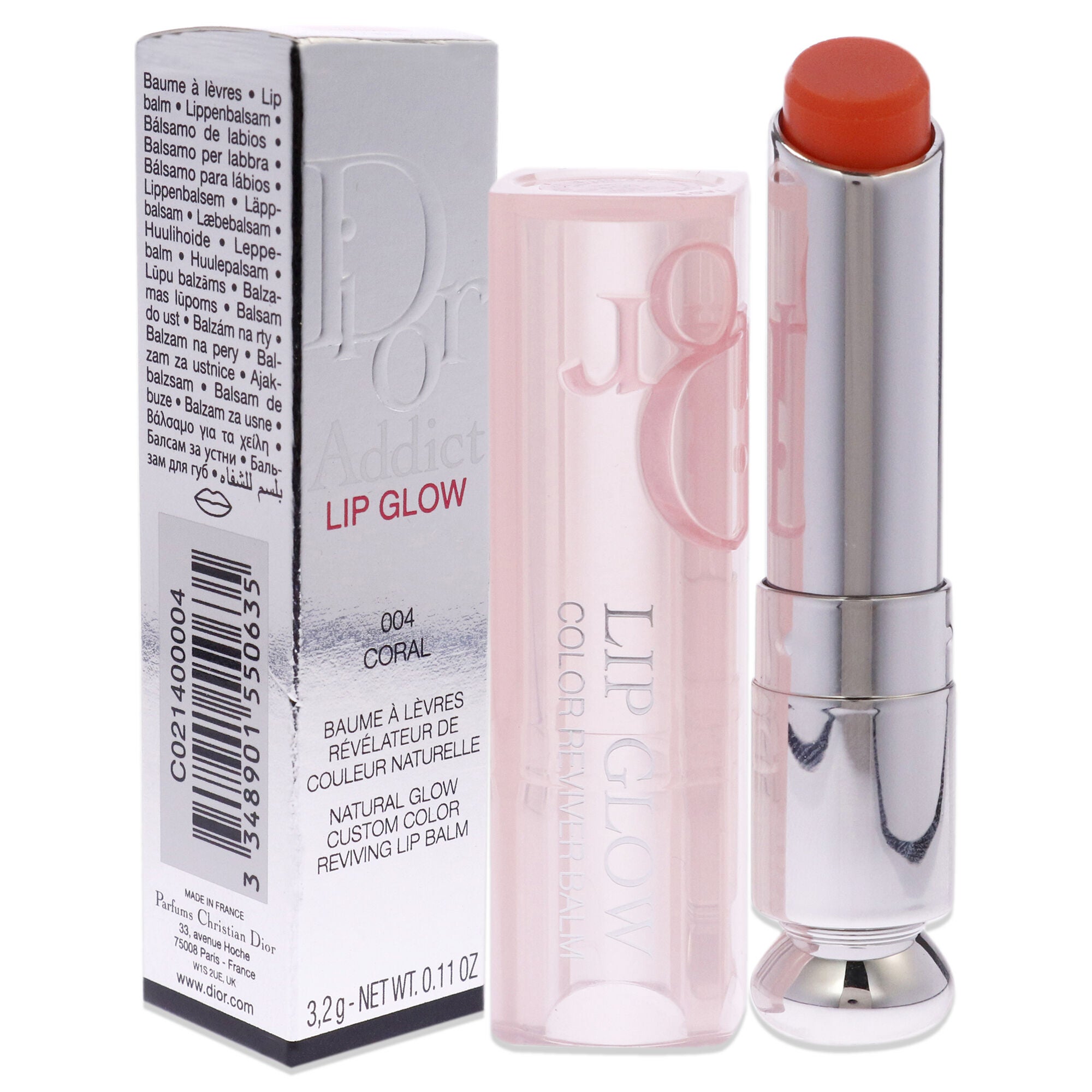 Dior Addict Lip Glow - 004 Coral by Christian Dior for Women - 0.11 oz Lip Balm, See Description, alternate image number 1