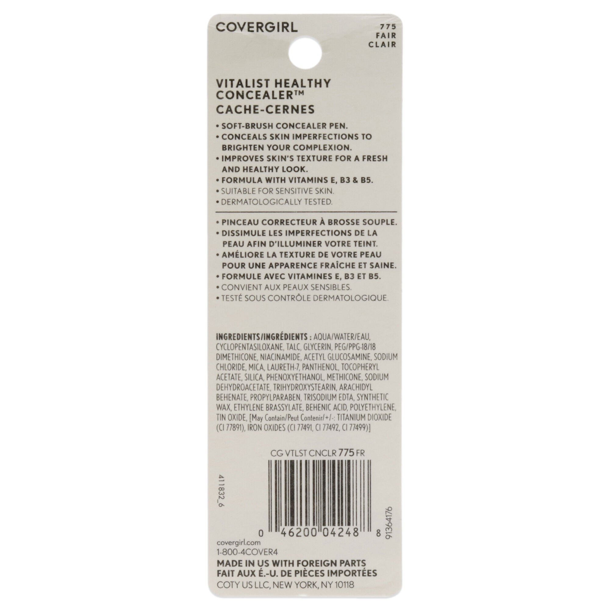 Vitalist Healthy Concealer Pen - 775 Fair by CoverGirl for Women - 0.1 oz Concealer, See Description, alternate image number 2