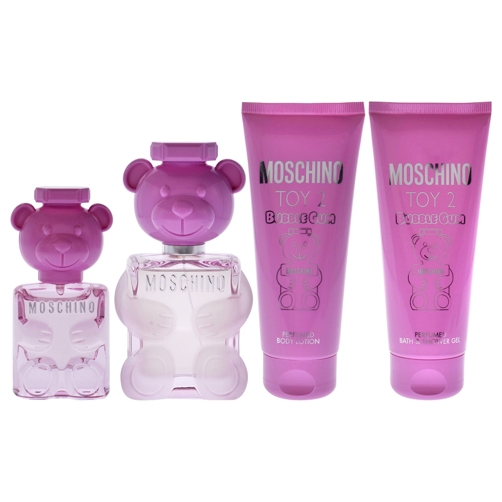 Moschino Toy 2 Bubble Gum by Moschino for Women - 4 Pc Gift Set 3.4oz EDT Spray, 0.17oz EDT Spray, 3.4oz Body Lotion, 3.4oz Bath and Shower Gel, See Description, alternate image number 1