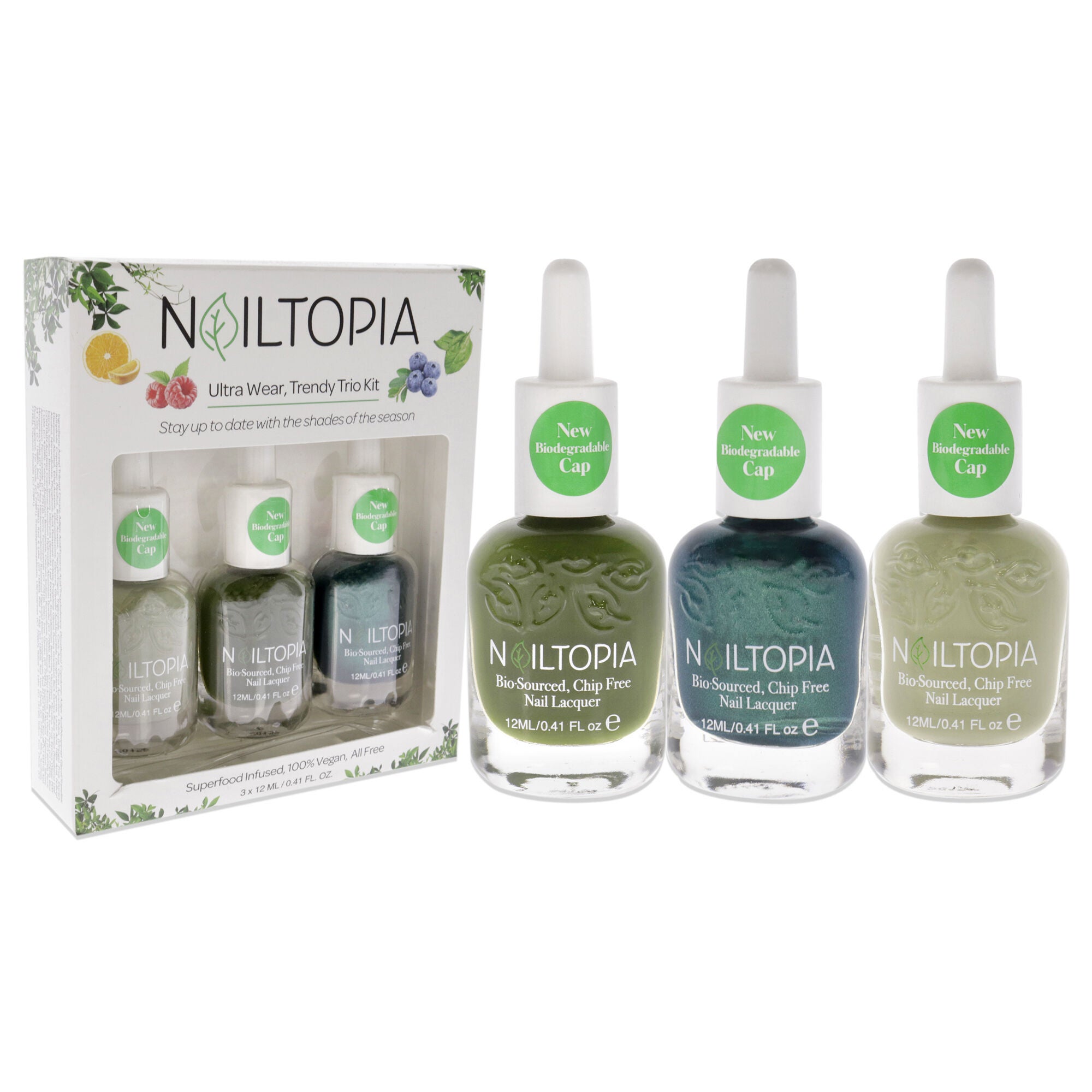 Be-Leaf In Yourself Kit by Nailtopia for Women - 3 Pc 0.41oz Ride Or Die, 0.41oz Loverboy, 0.41oz Pickle My Fancy, , alternate image number 6