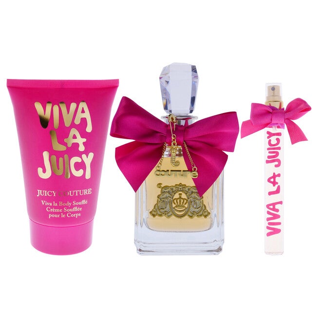 Viva La Juicy by Juicy Couture for Women - 3 Pc Gift Set 3.4oz EDP Spray, 0.33oz EDP Spray, 4.2oz Body Souffle, NA, alternate image number null