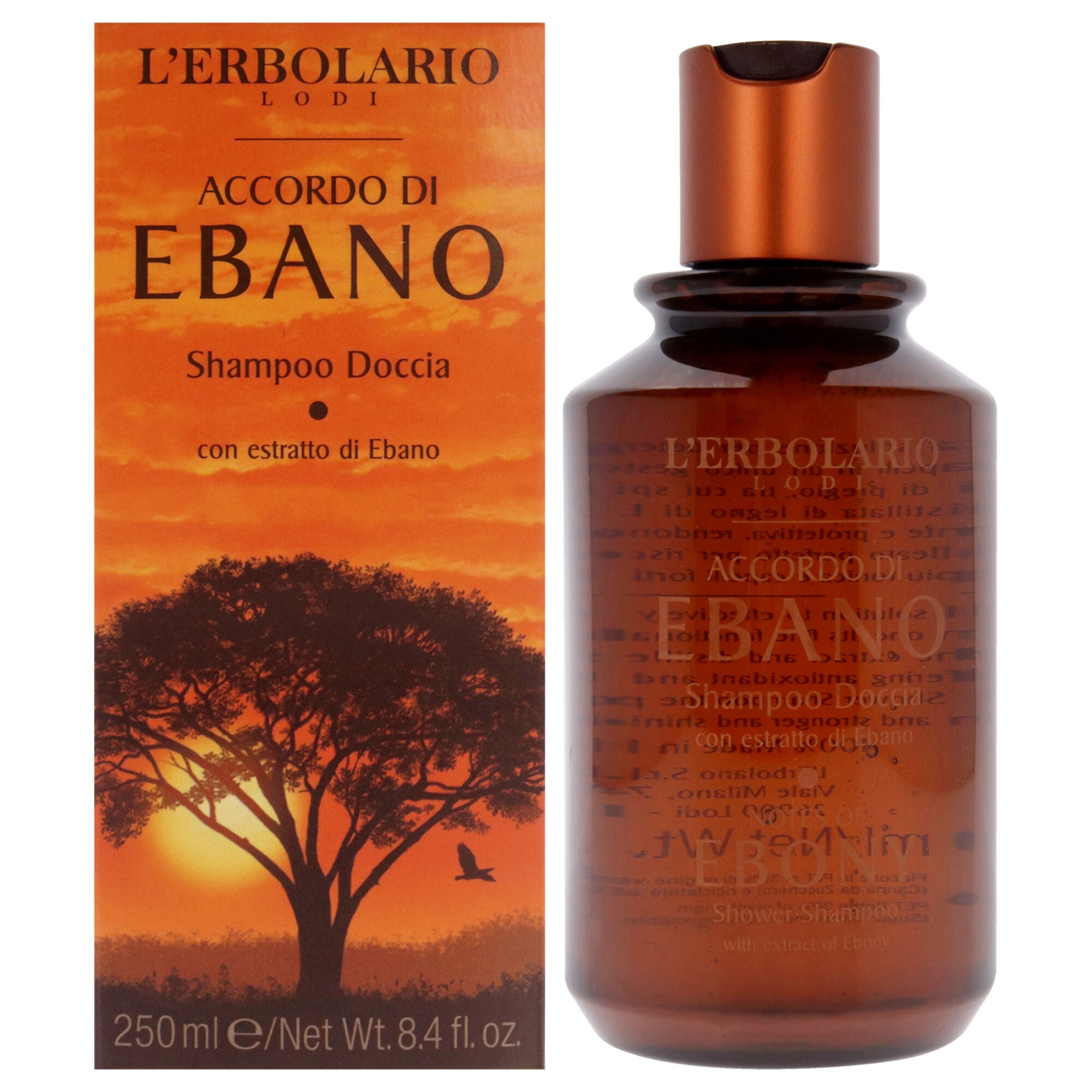 Notes of Ebony Shower Shampoo by LErbolario for Unisex - 8.4 oz Shampoo, See Description, hi-res image number 0