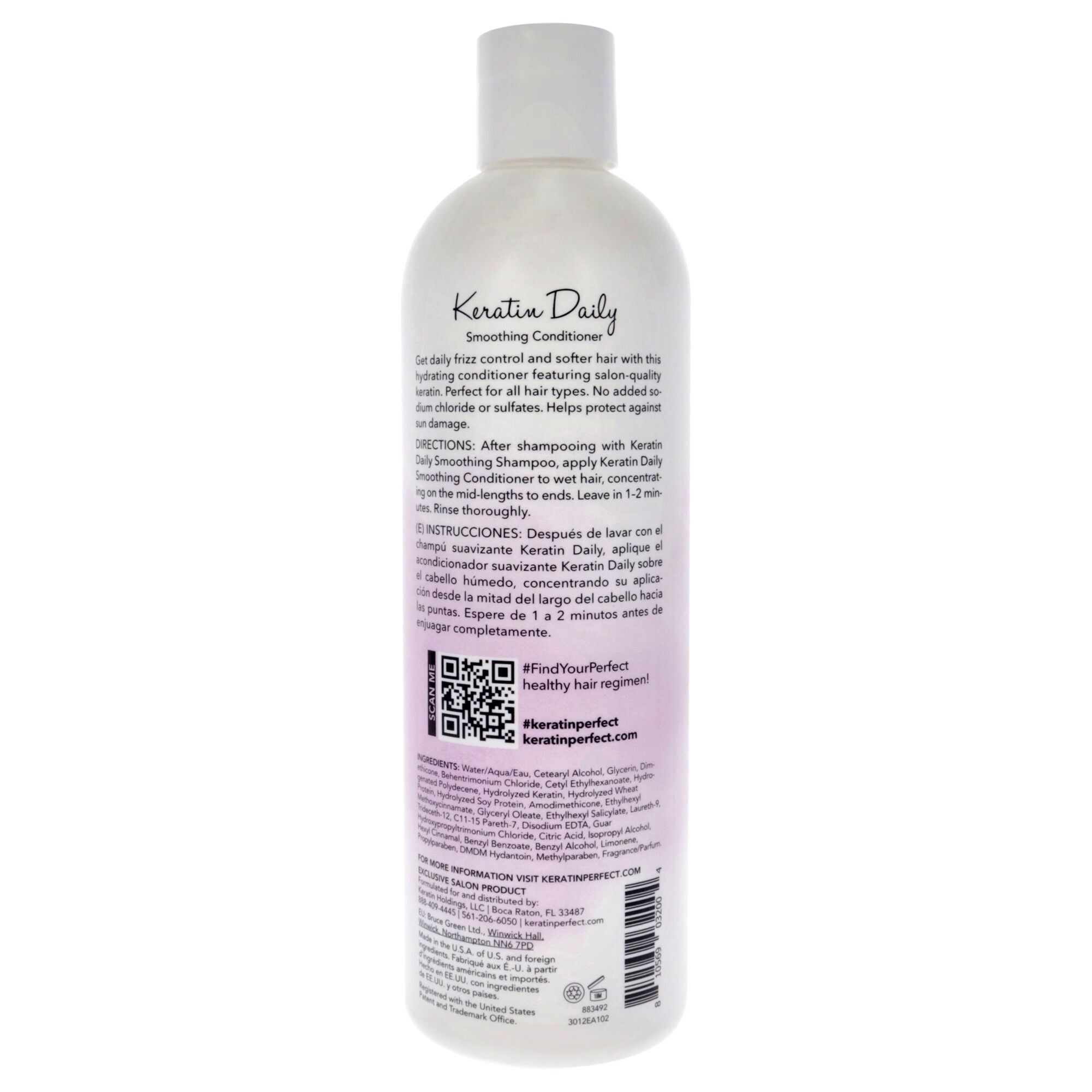 Keratin Daily Conditioner by Keratin Perfect for Unisex - 12 oz Conditioner, , alternate image number 3