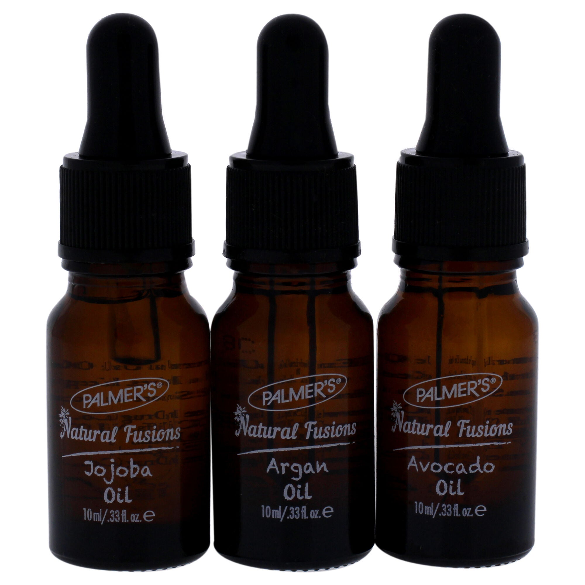 Natural Fusions Shine and Hydration DIY Cocktail Kit by Palmers for Unisex - 3 x 0.33 oz Jojoba Oil, Argan Oil, Avocado Oil, See Description, alternate image number 1