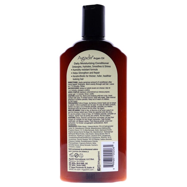 Argan Oil Daily Moisturizing Conditioner by Agadir for Unisex - 12.4 oz Conditioner, , alternate image number 4