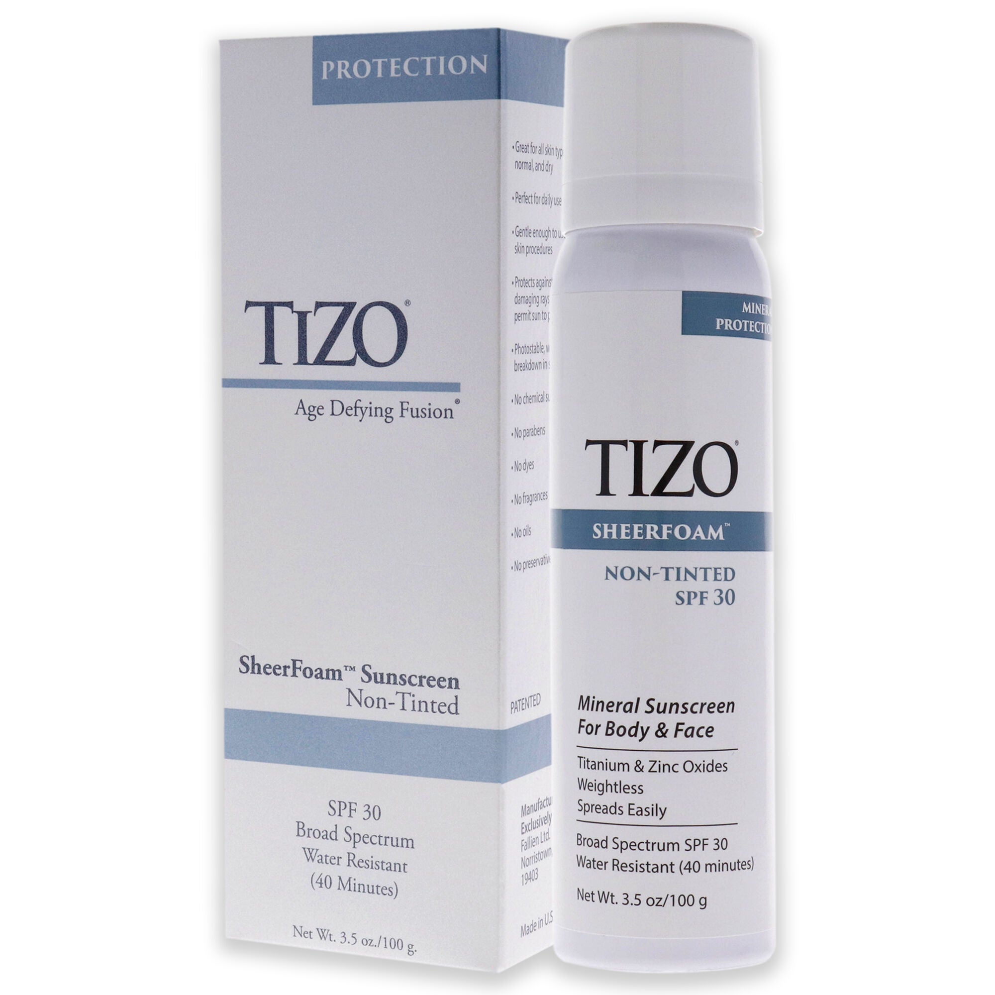 SheerFoam Body And Face Non-Tinted SPF 30 by Tizo for Unisex - 3.5 oz Sunscreen, , alternate image number 8