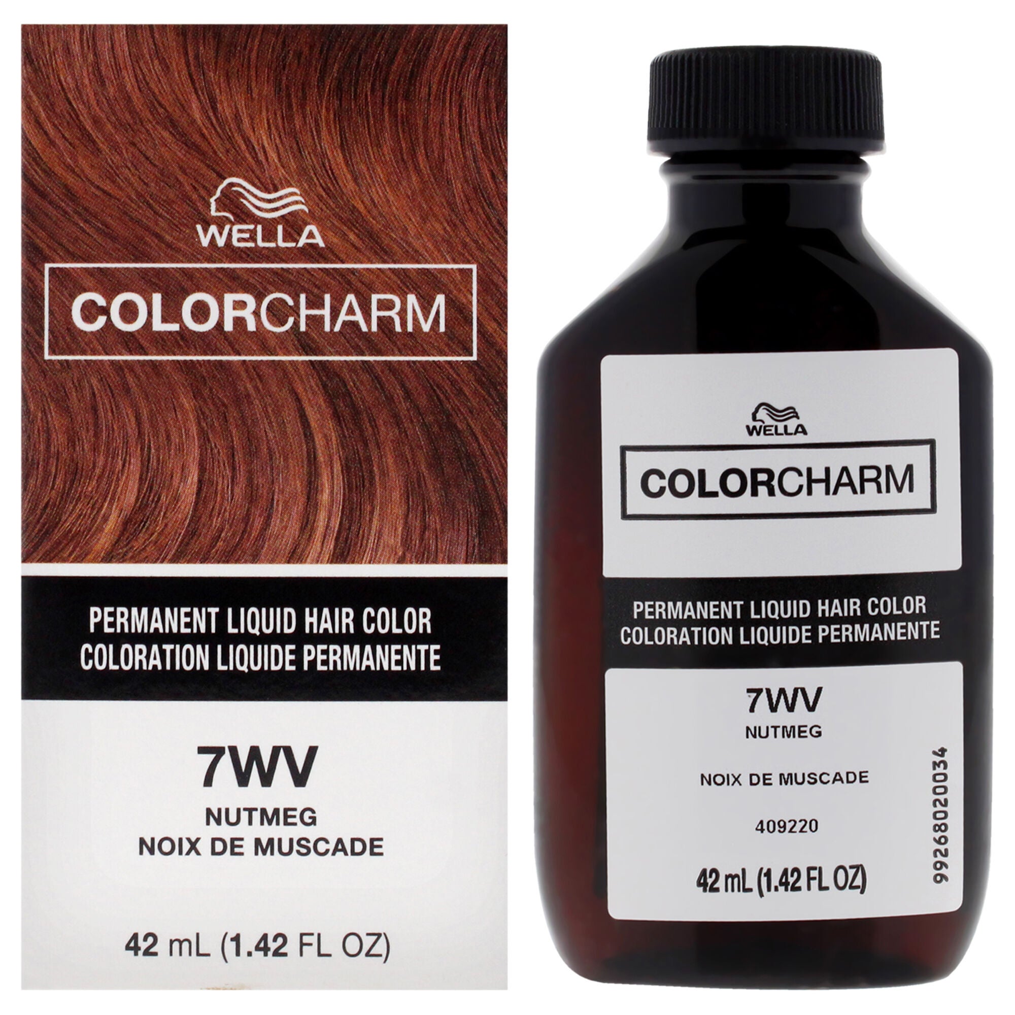Color Charm Permanent Liquid Hair Color - 7WV Nutmeg by Wella for Unisex - 1.42 oz Hair Color, See Description, hi-res image number 0