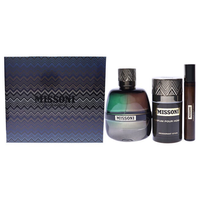 Missoni by Missoni for Men - 3 Pc Gift Set 3.4oz EDP Spray, 0.33oz EDP Spray, 2.5oz Deodorant Stick, NA, hi-res image number null