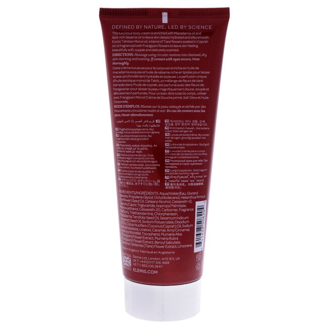 Frangipani Monoi Body Cream by Elemis for Unisex - 6.7 oz Body Cream, , alternate image number null
